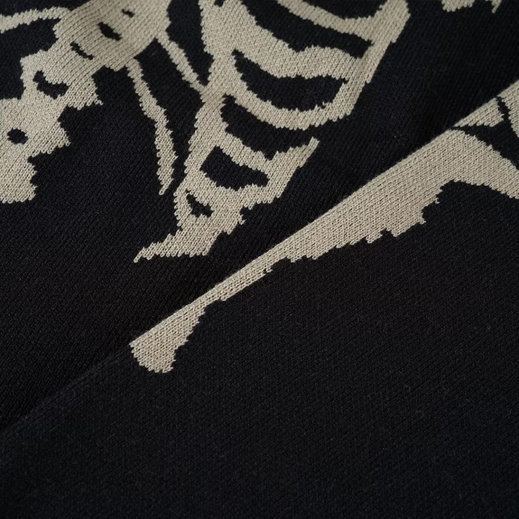 PPFM ☠️ Skeleton bones punk style boxy cut knitted sweater Size US M / EU 48-50 / 2 - 5 Thumbnail