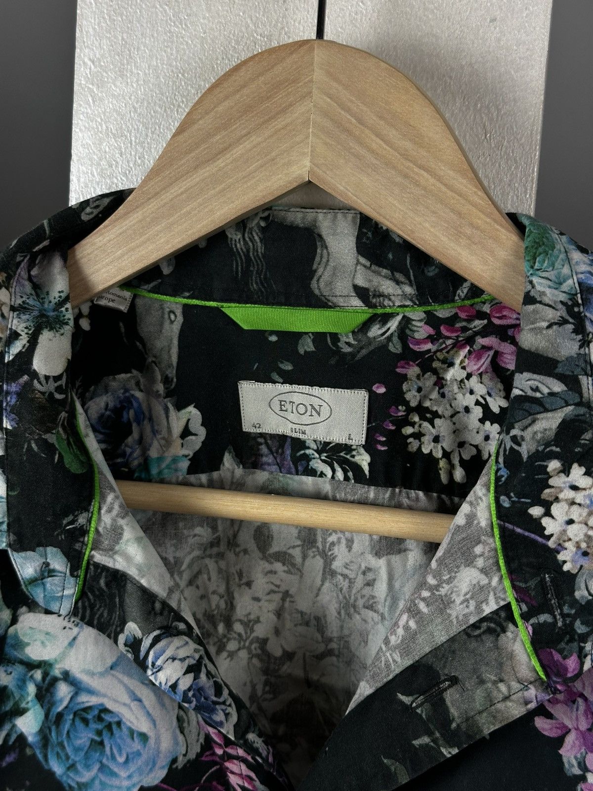 Eton Rare ETON Flowers All Over Printed Long Sleeve Button Shirt Size US L / EU 52-54 / 3 - 6 Thumbnail