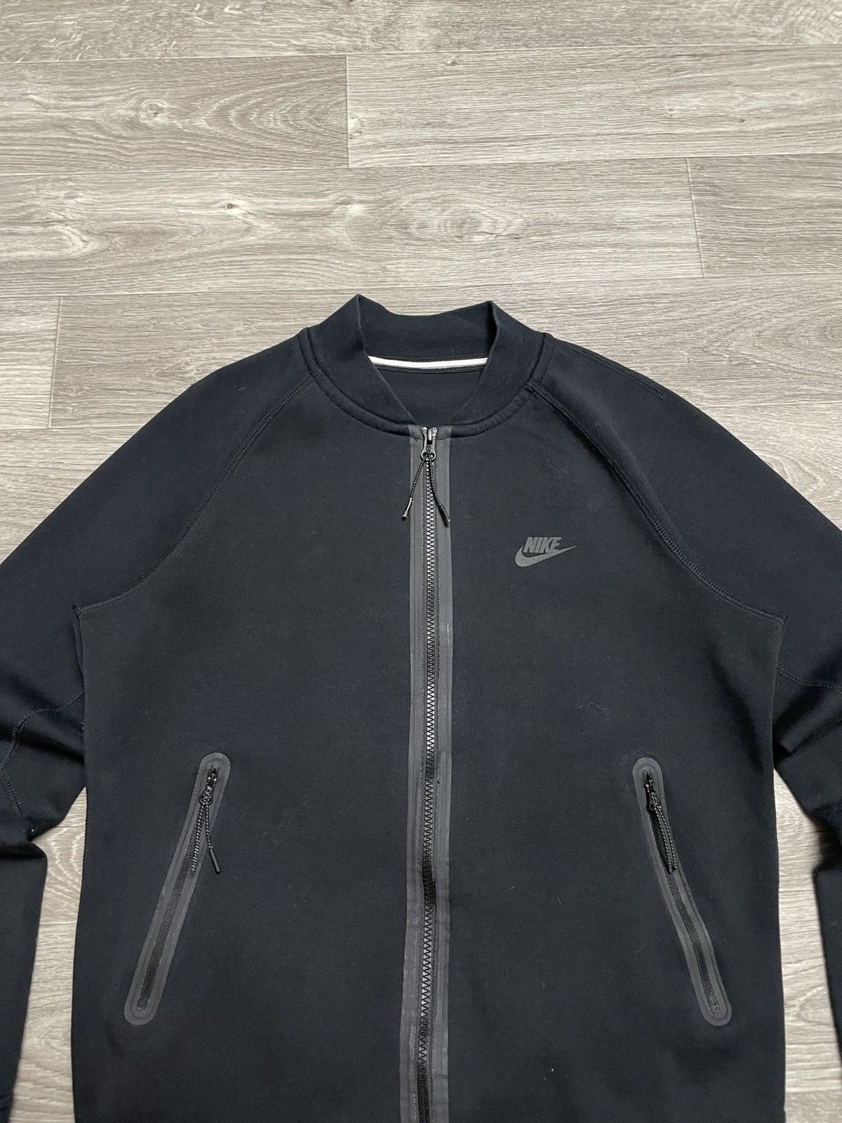 Nike Nike Tech Fleece Black Varsity Bomber Jacket Size US S / EU 44-46 / 1 - 2 Thumbnail