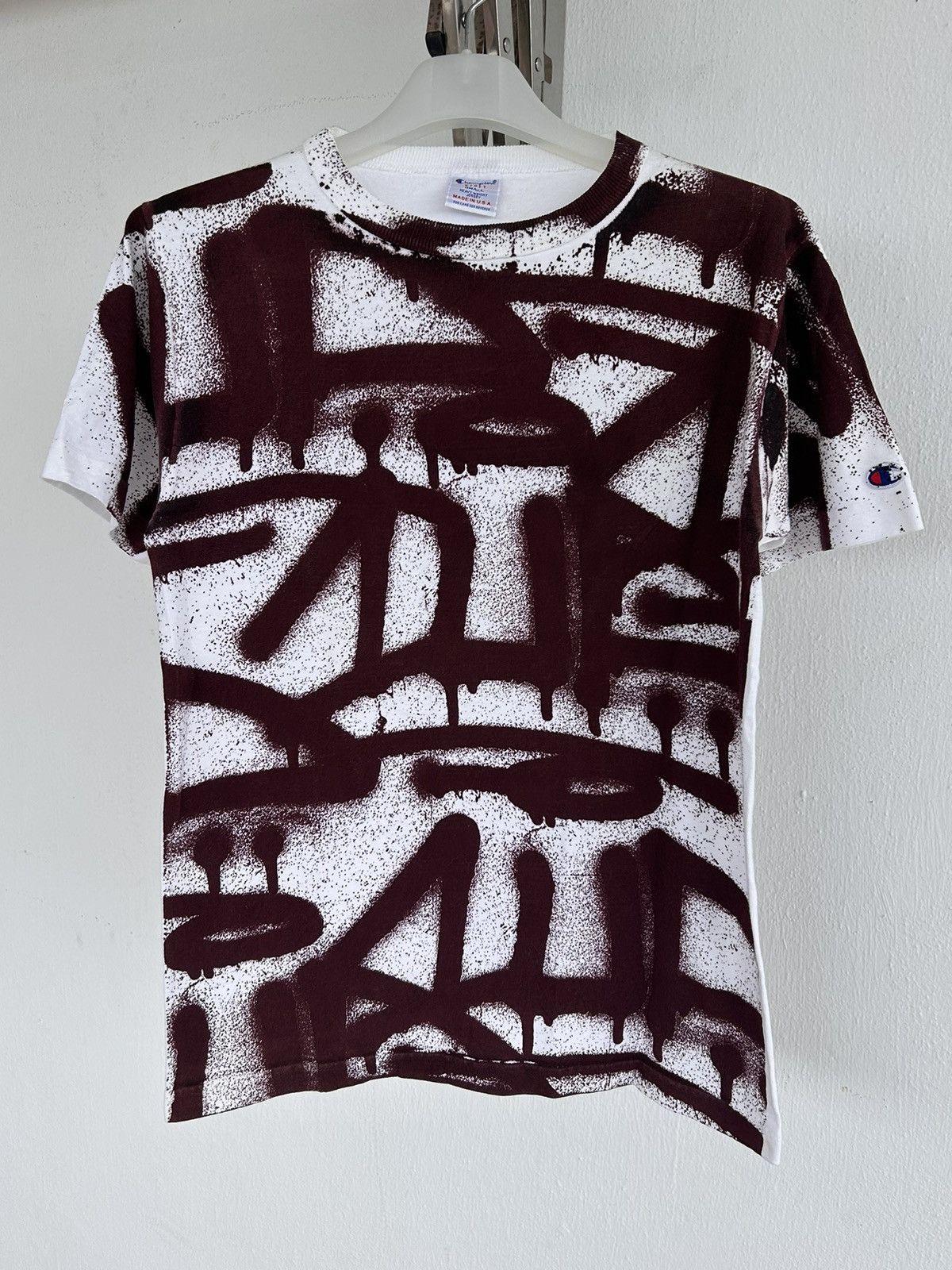 Comme des Garcons Vintage Graffiti Champion X CDG White Tee Size US M / EU 48-50 / 2 - 1 Thumbnail