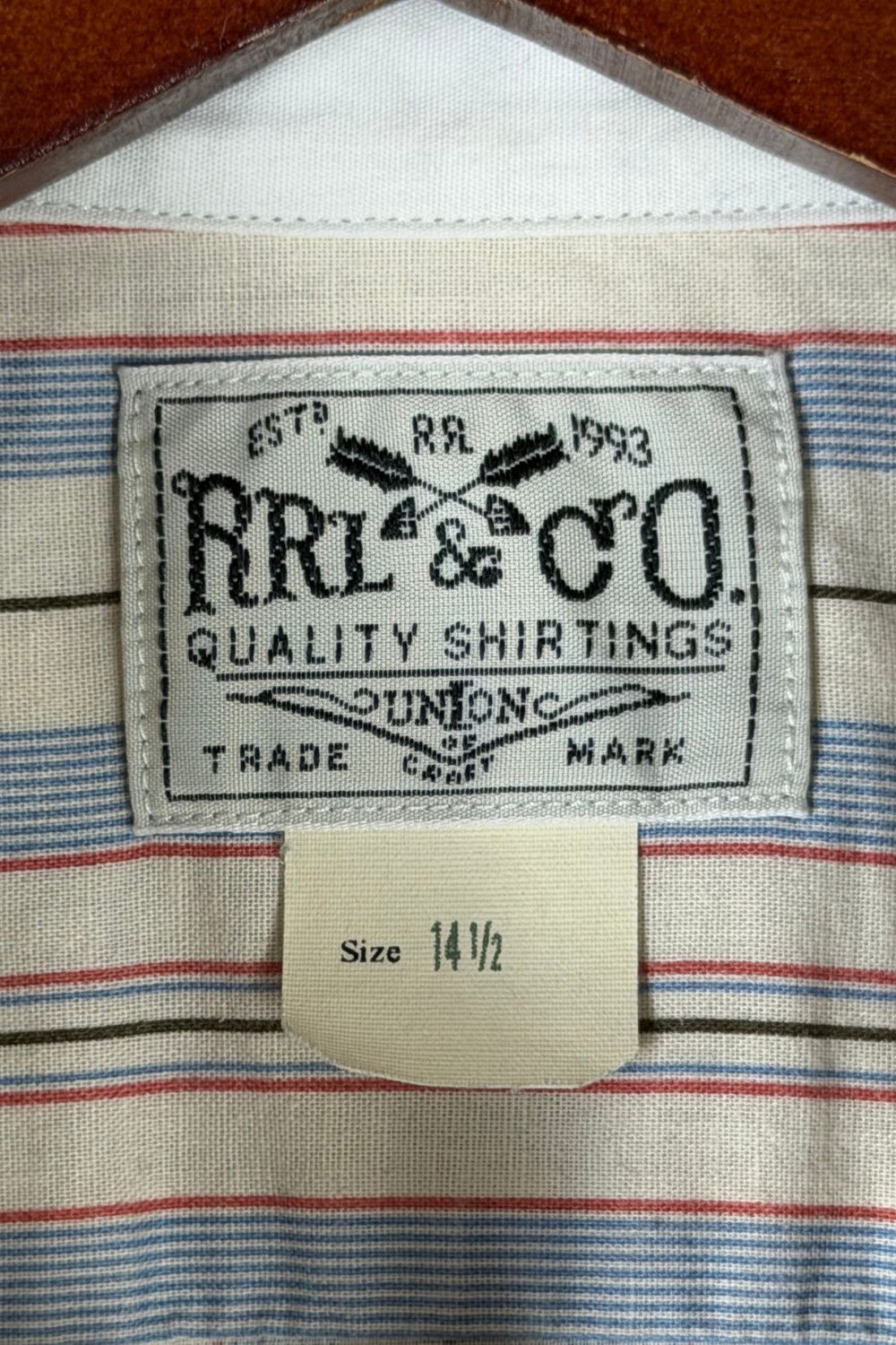 RRL Ralph Lauren RRL Double RL Striped Contrast Collar Shirt (XS) Size US S / EU 44-46 / 1 - 4 Thumbnail