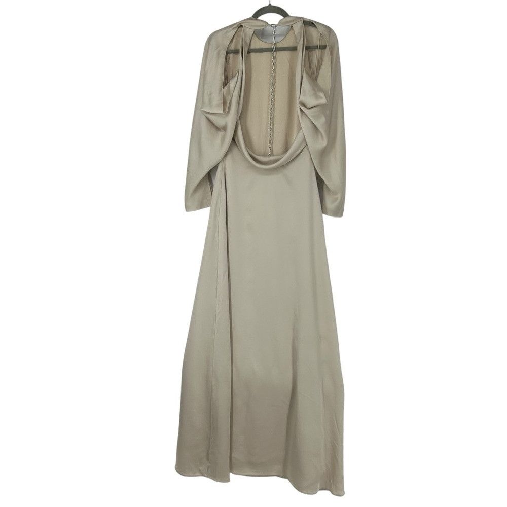 Jonathan Simkhai SIMKHAI CAITYLYN DRAPED OFF SHOULDER GOWN IN CHAMPAGNE WORN Size XS / US 0-2 / IT 36-38 - 3 Thumbnail