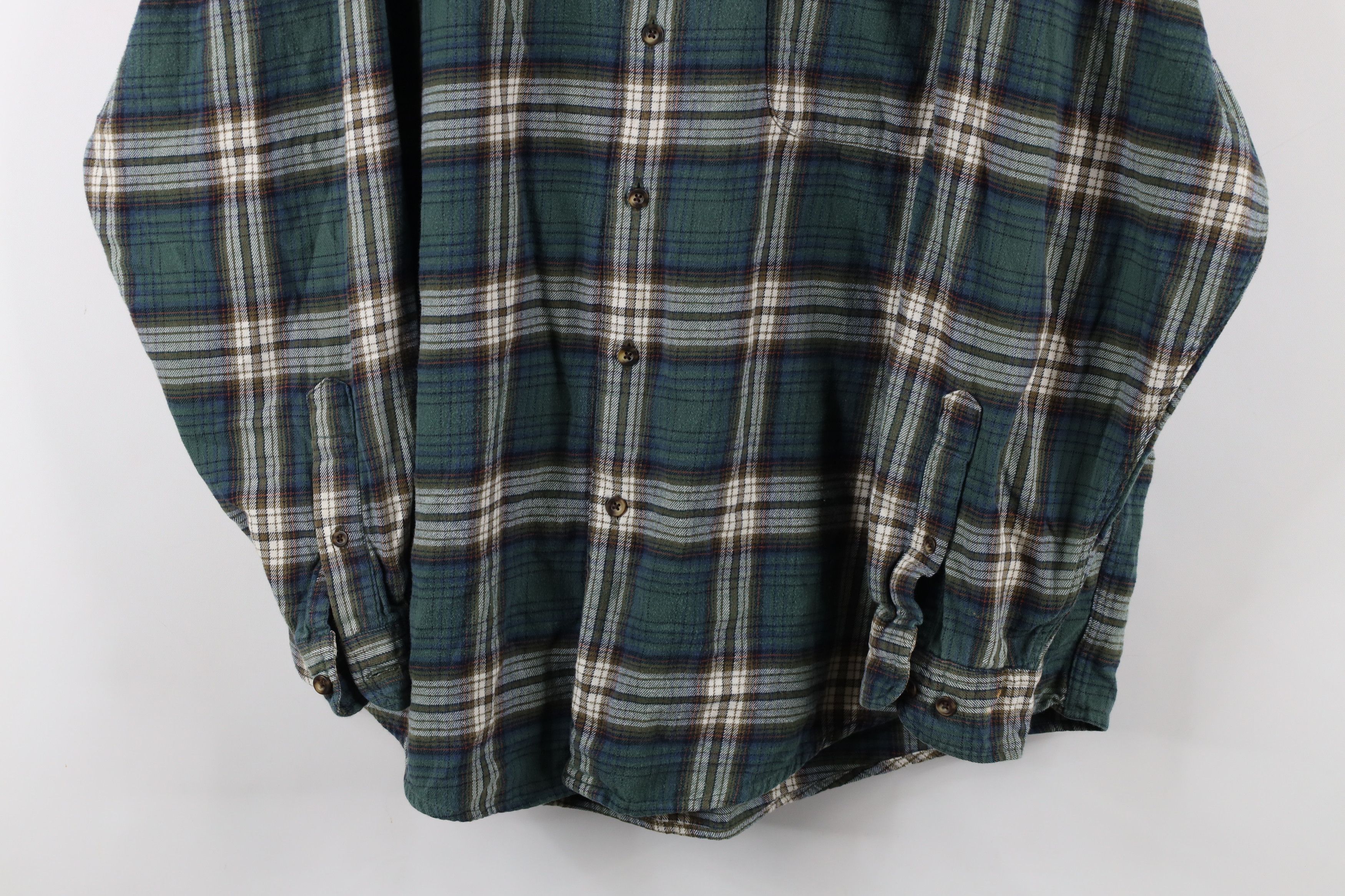 Eddie Bauer × Vintage Vintage 90s Eddie Bauer Flannel Collared Button Shirt Plaid Size US L / EU 52-54 / 3 - 3 Thumbnail