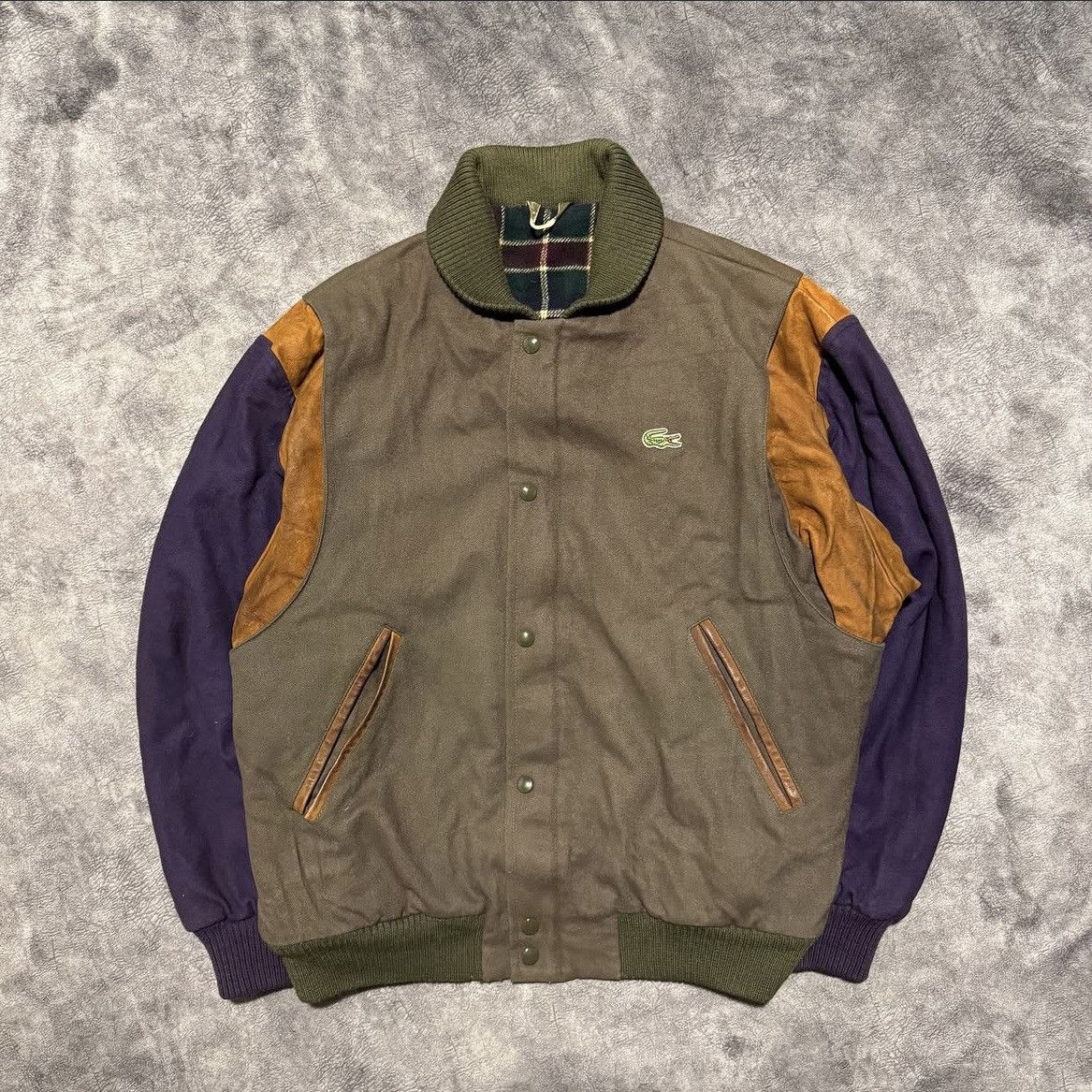 Lacoste Vintage 80’s Lacoste Wool and Suede Leather Jacket Size US L / EU 52-54 / 3 - 1 Thumbnail