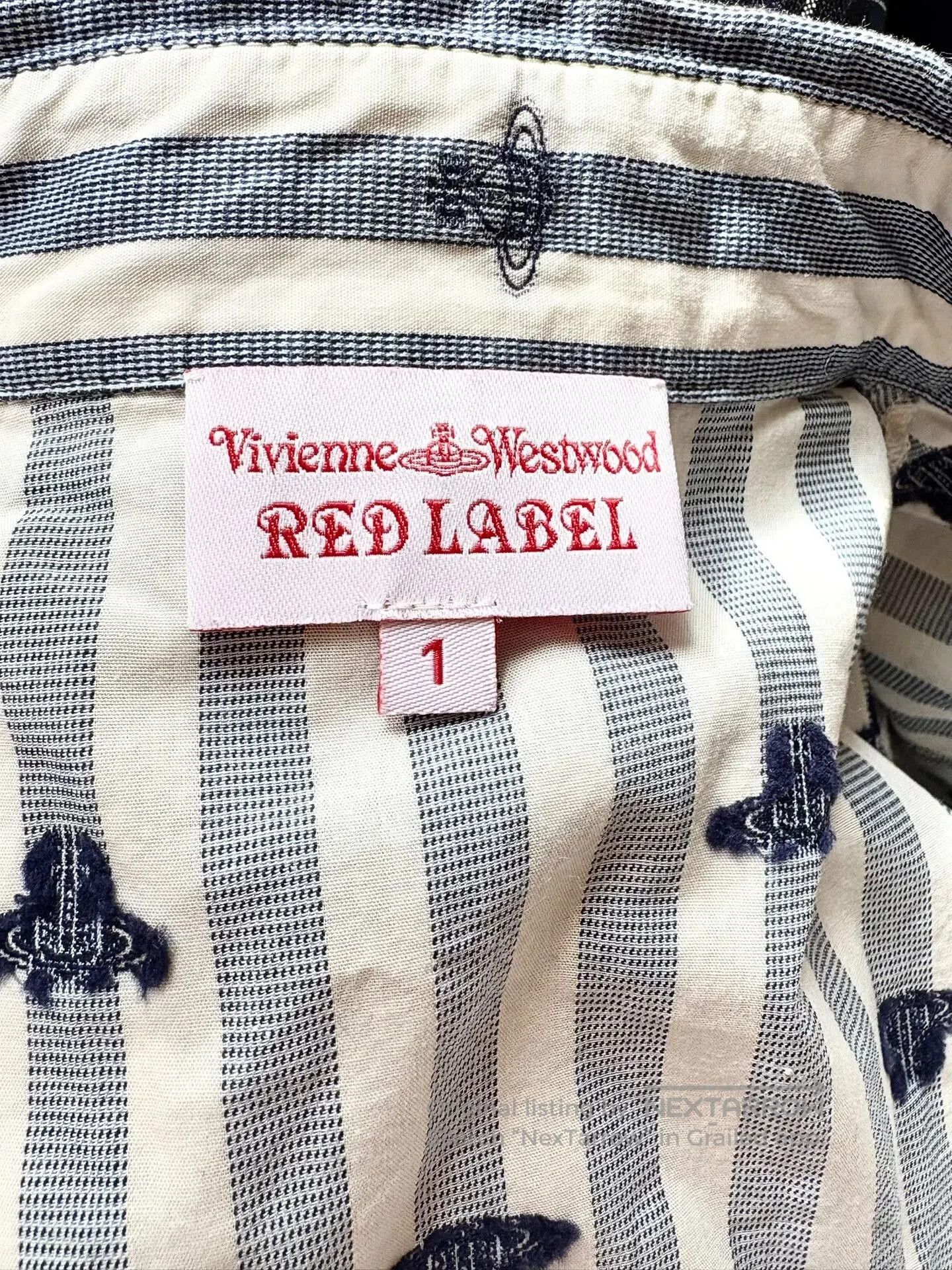 Vivienne Westwood Vivienne Westwood Striped Saturn Short Sleeve Shirt. Size S / US 4 / IT 40 - 8 Thumbnail