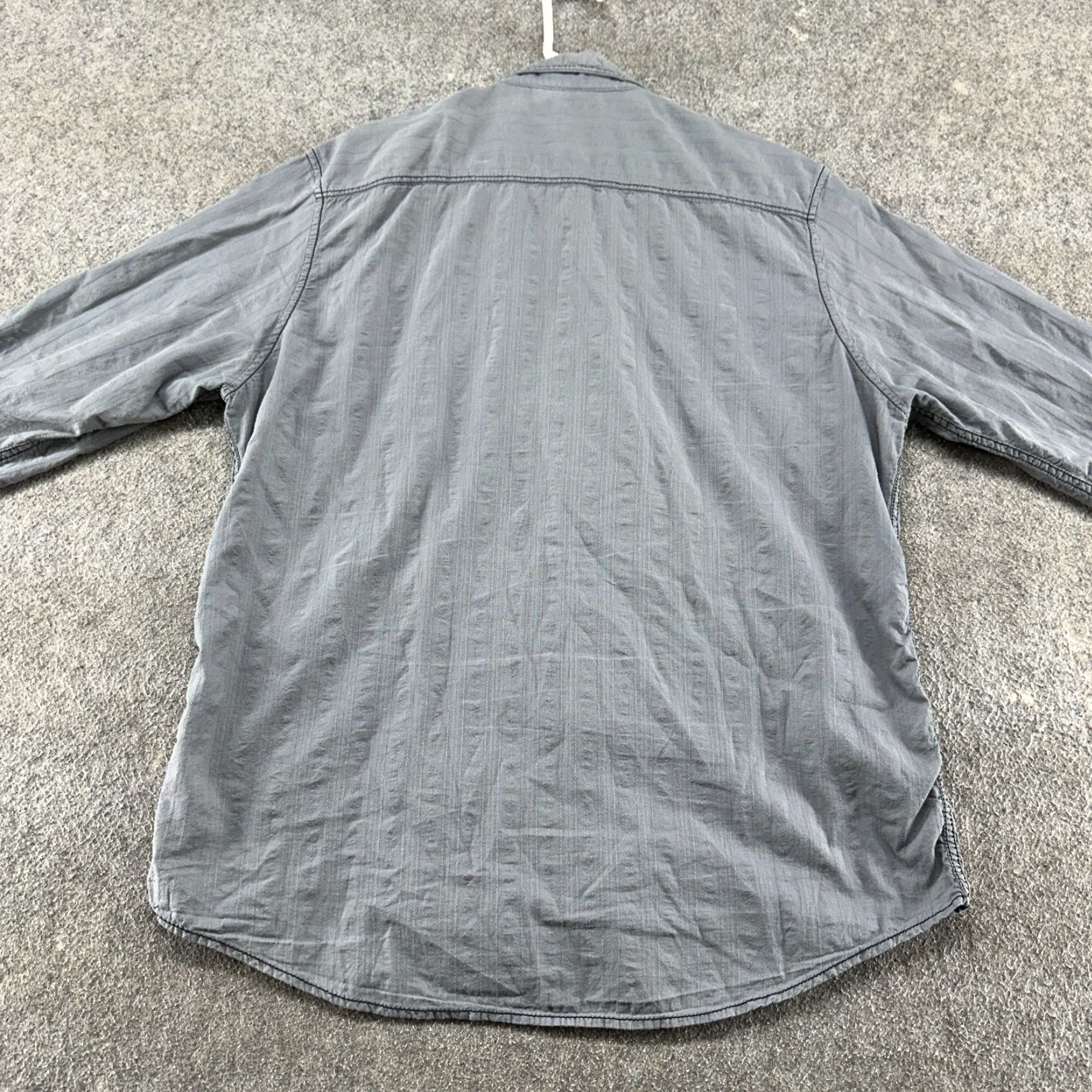 Vintage VINTAGE INC International Concepts Shirt Mens XL Grey Pearl Snap Long Sleeve Cotton Graphic Size US XL / EU 56 / 4 - 7 Thumbnail