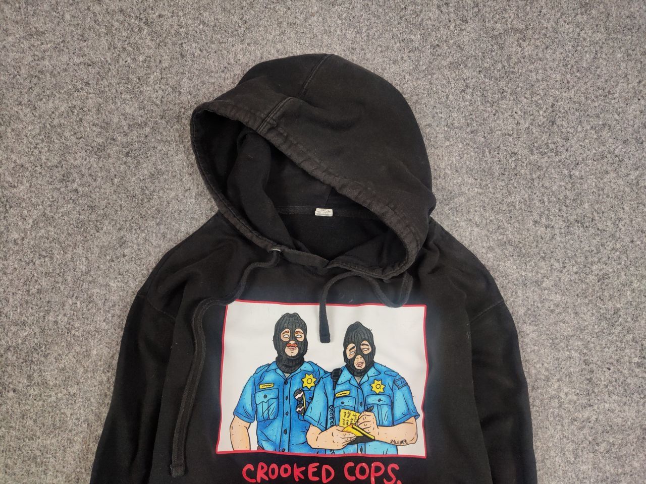 Vintage Blue Tomato Salem Crooked Cops Logo Black Hoodie Size US S / EU 44-46 / 1 - 8 Thumbnail