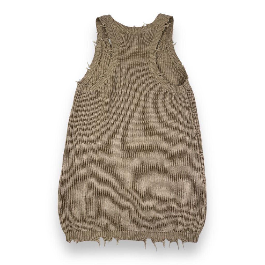 Other SER.OY.A Yonnit Tan Distressed Ribbed Knit Tank Top Dress Si Size M / US 6-8 / IT 42-44 - 4 Thumbnail