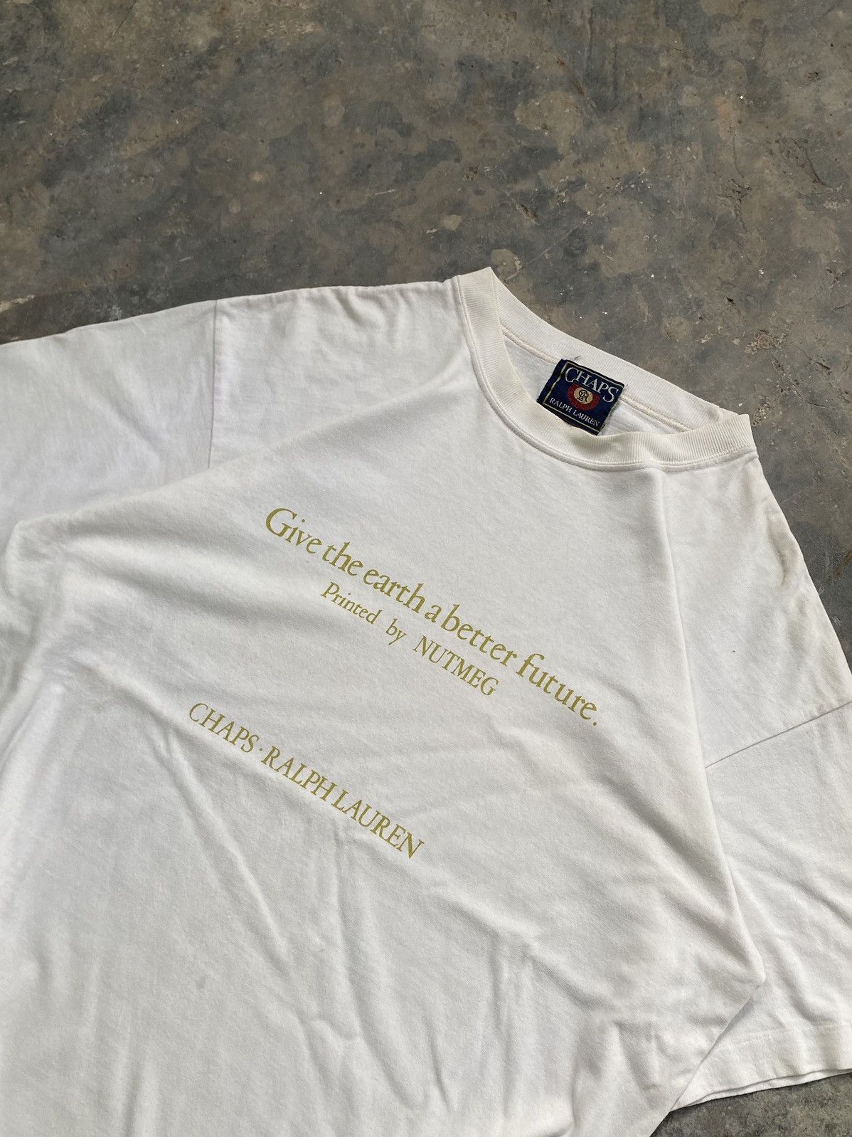 Chaps Ralph Lauren Vintage 90s Chaps Ralph Lauren Statement Tee by Nutmeg Size US M / EU 48-50 / 2 - 3 Thumbnail