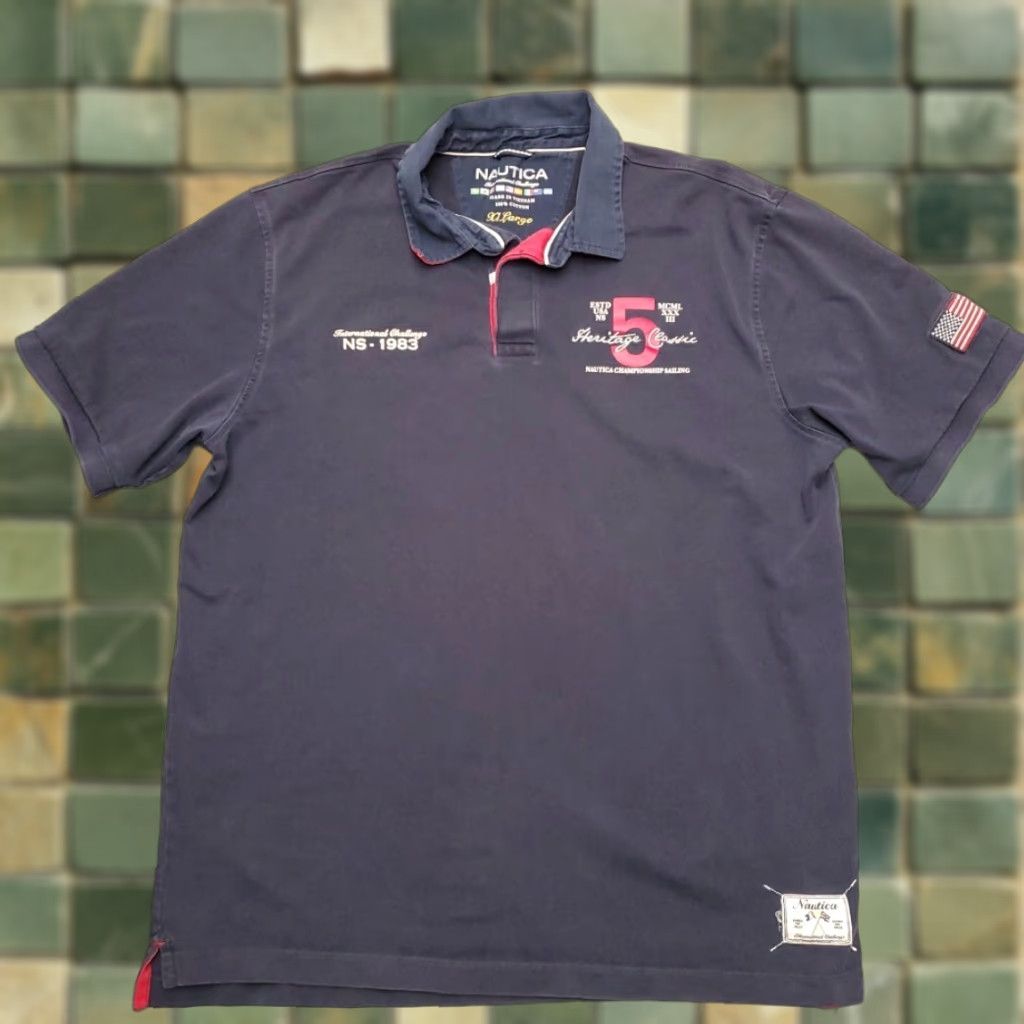 Nautica Nautica Shirt Mens XL Blue Polo International Challenge Heritage Classic Sailing Size US XL / EU 56 / 4 - 1 Thumbnail