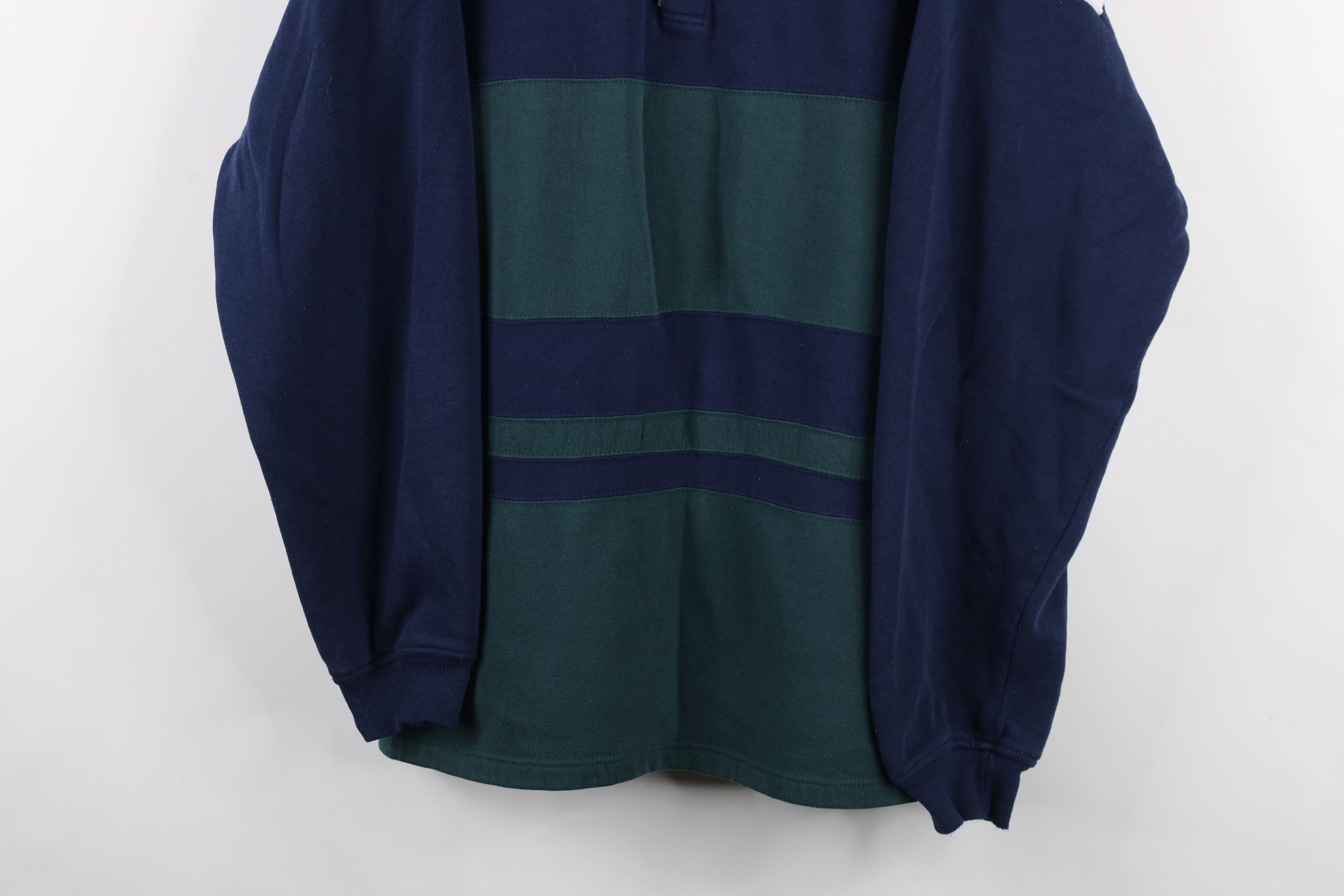 Vintage Vintage 90s Streetwear Distressed Collared Sweatshirt Size US L / EU 52-54 / 3 - 3 Thumbnail