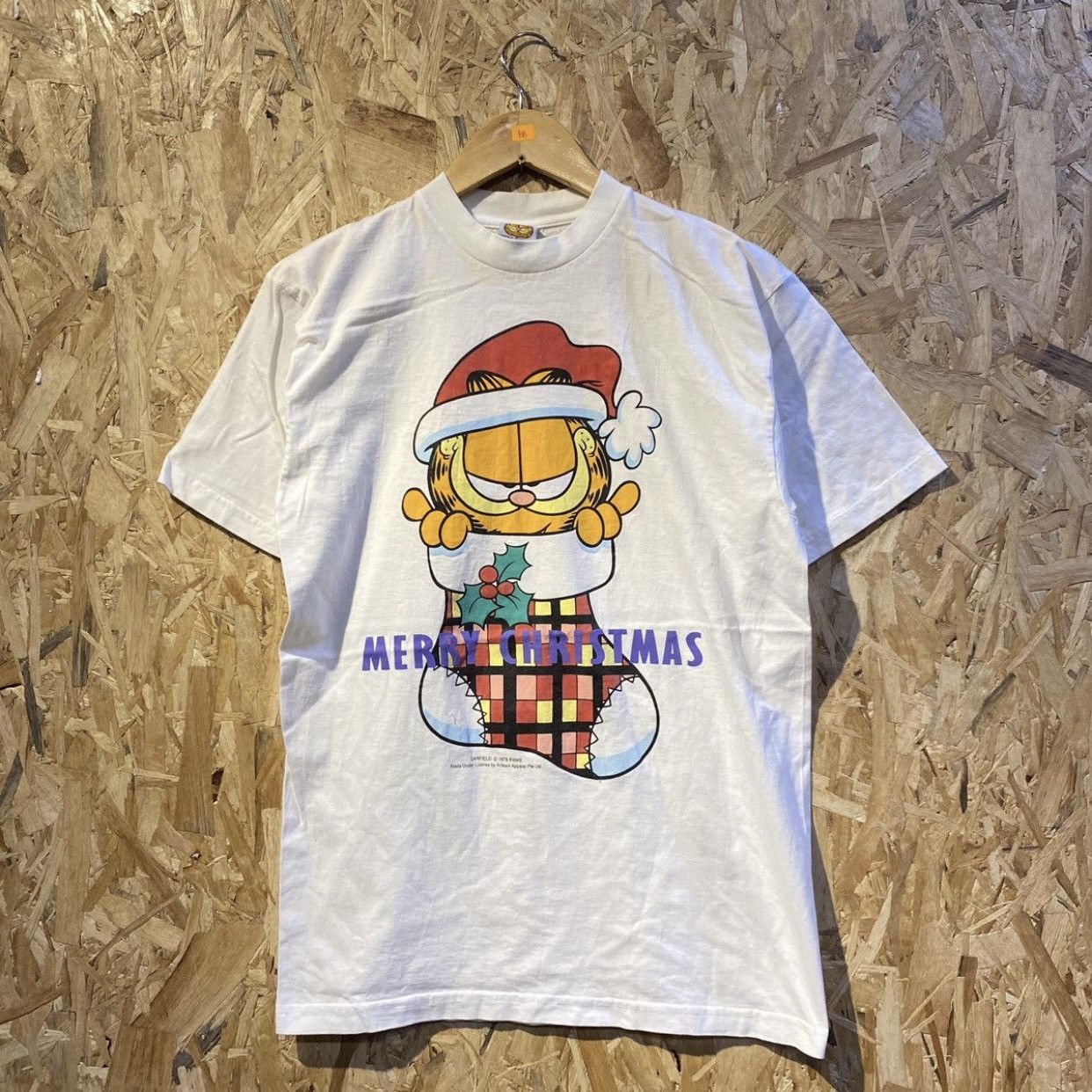 Cartoon Network × Vintage Vintage 90s Garfield Merry Christmas Tee (Calvin and Hobbes) Size US M / EU 48-50 / 2 - 1 Thumbnail