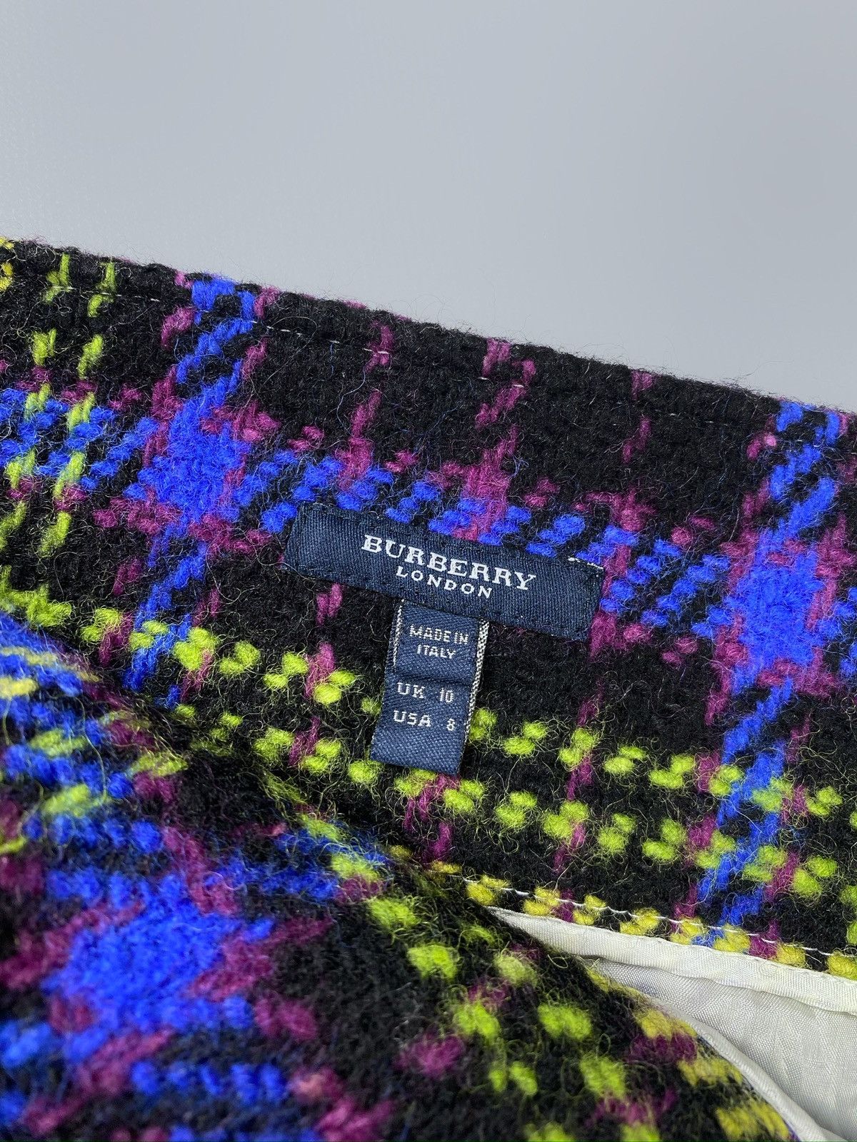 Burberry Vintage Burberry Nova Check Plaid Tweed Skirt UK 10 US 8 Size 28" / US 6 / IT 42 - 9 Thumbnail