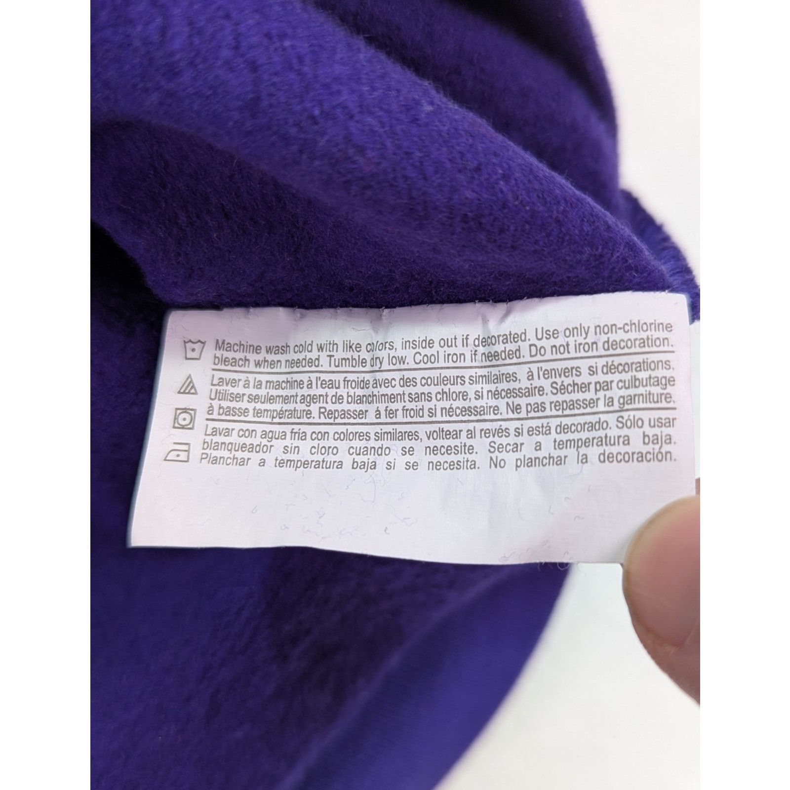 Champion Sz L Purple Powerblend Crewneck Holographic Logo Sweatshirt Size L / US 10 / IT 46 - 10 Thumbnail
