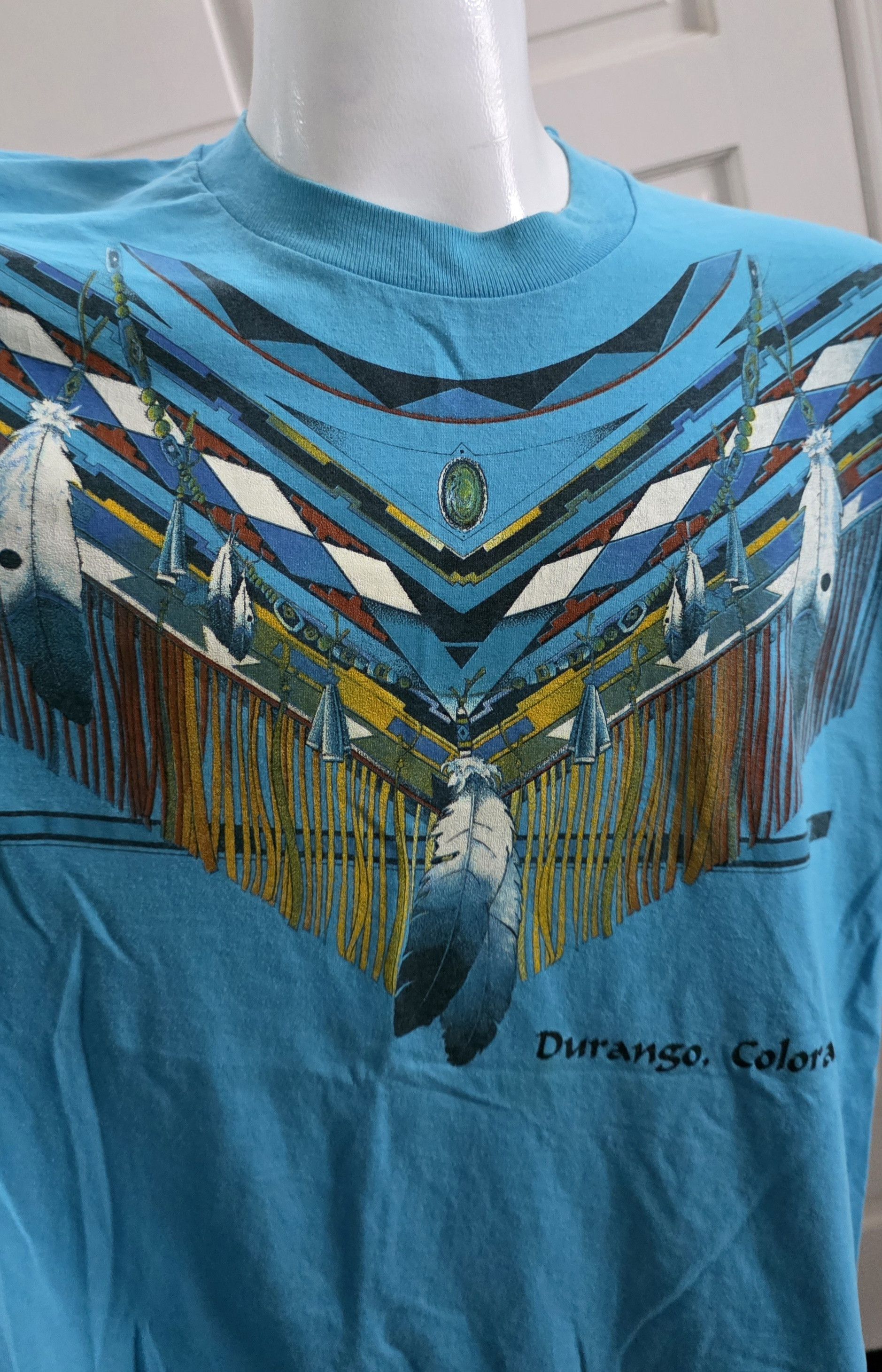 Other Vintage Native American Theme Tee Feather Tooth Regali Size US XL / EU 56 / 4 - 4 Thumbnail