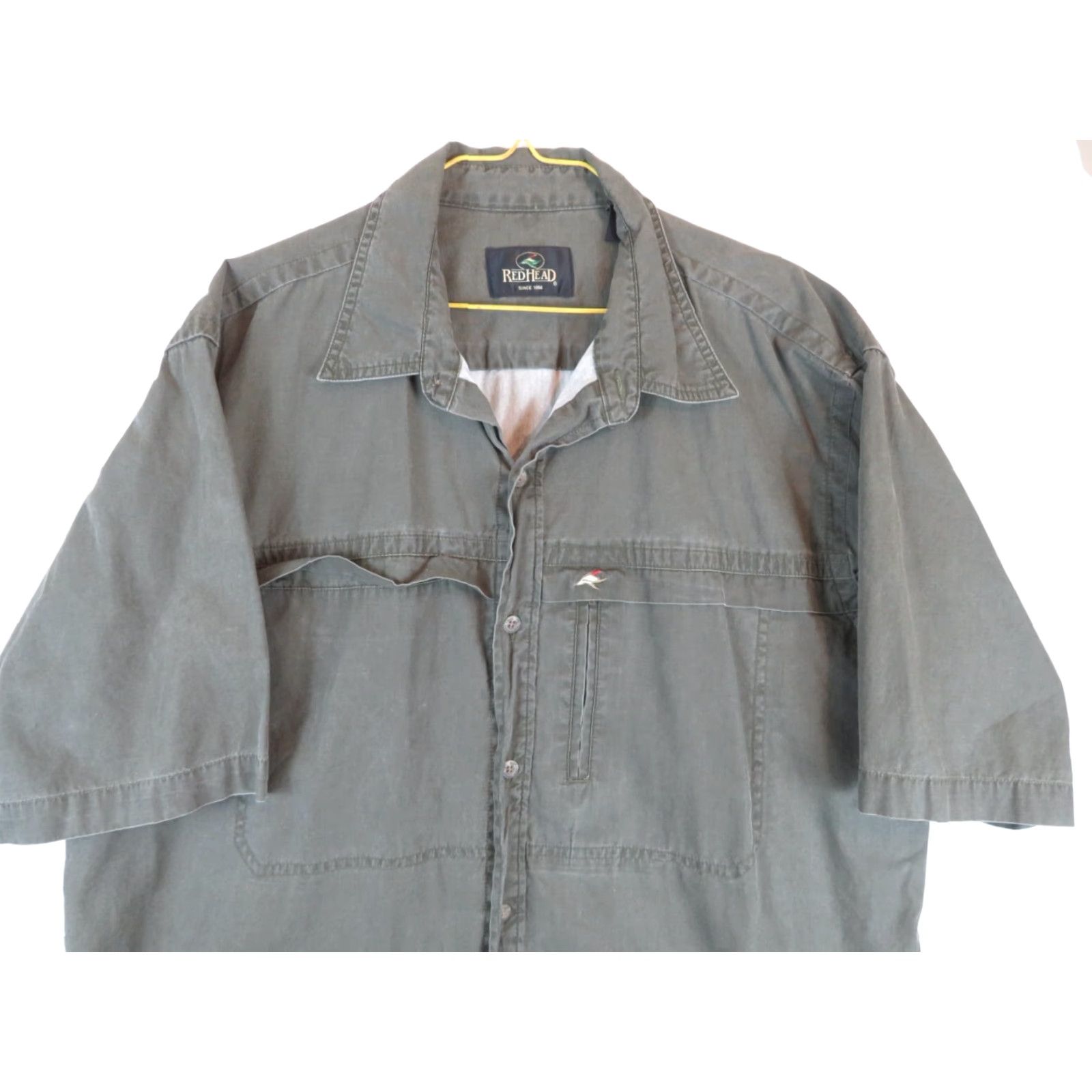 Vintage VINTAGE RedHead Shirt Men L Green Canvas Plaid Long Sleeve Button-Up Pockets Button Size US L / EU 52-54 / 3 - 3 Thumbnail
