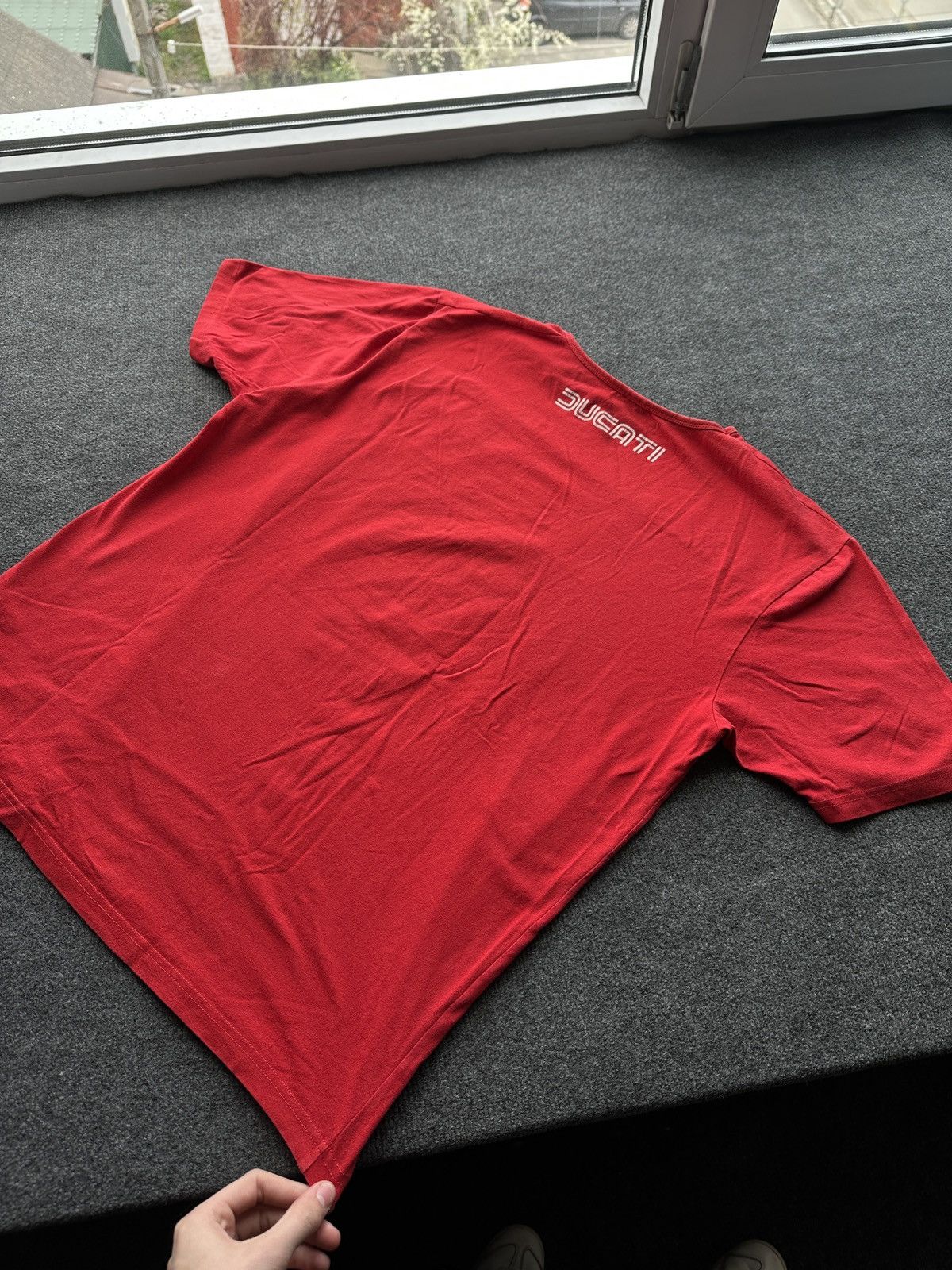 Ducati DUCATI 🚨 RACING RED TEE BIG LOGO MOTORCYCLE MOTO SPORT Size US XL / EU 56 / 4 - 10 Thumbnail