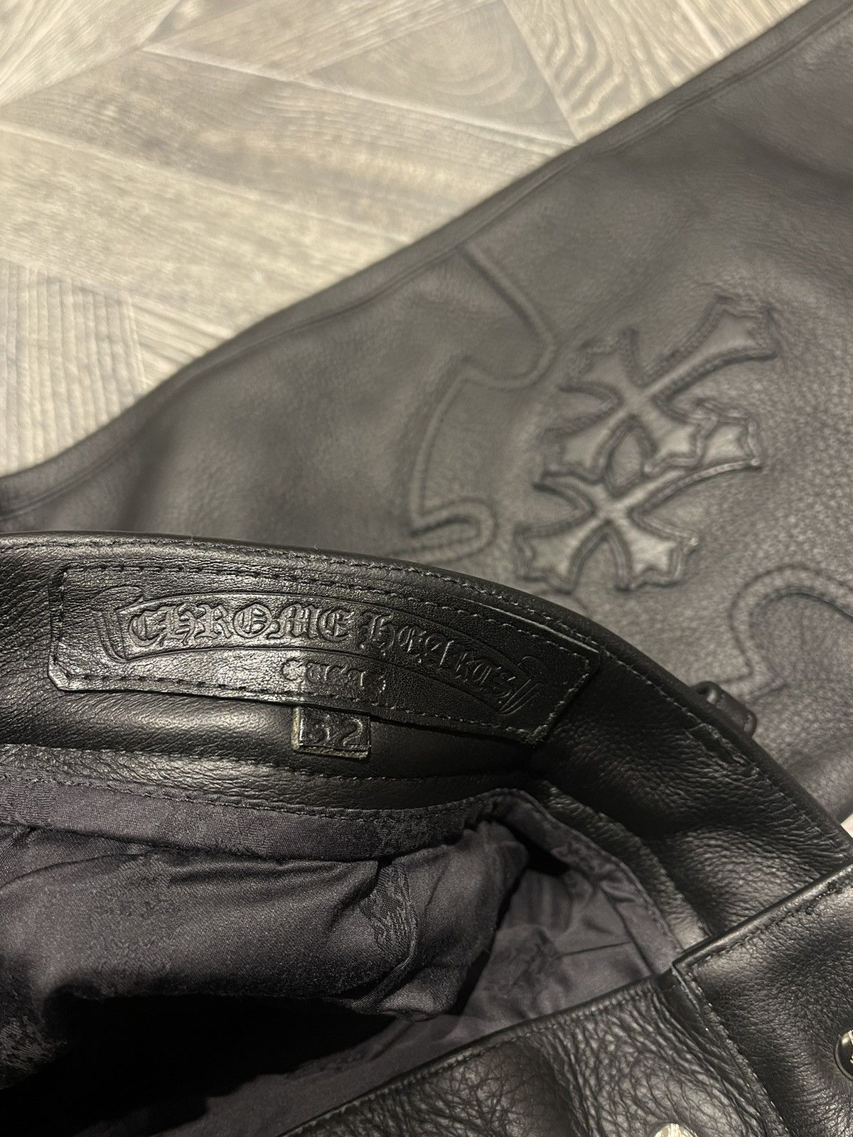 Chrome Hearts Cross Patch Leather Pants Size US 32 / EU 48 - 5 Thumbnail