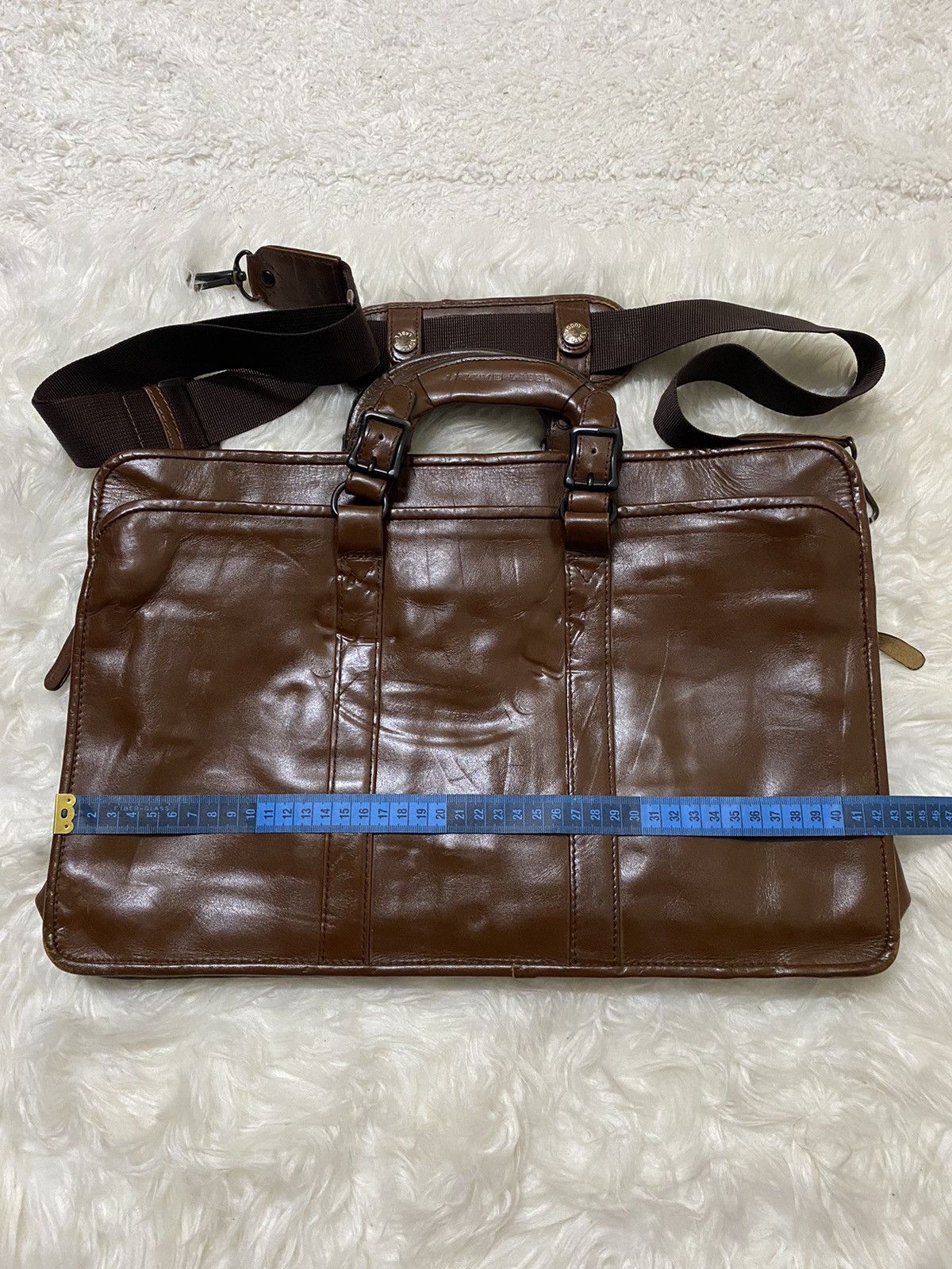 Leather × Porter × Vintage LUGGAGE LABEL LEATHER MESSENGER BAG BY PORTER YOSHIDA GROUP Size ONE SIZE - 18 Thumbnail