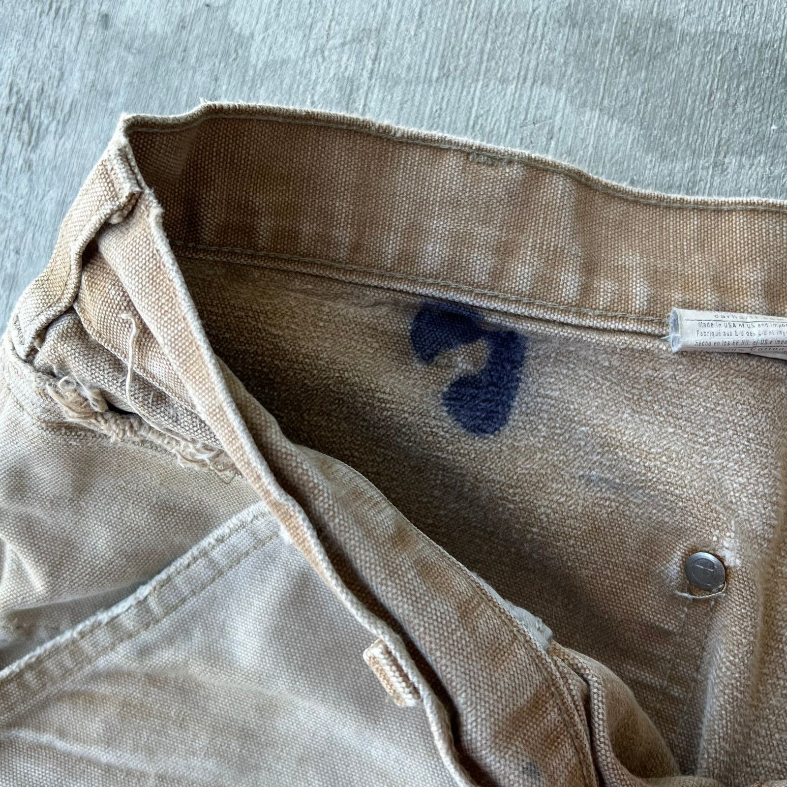 Carhartt × Vintage Carhartt faded brown double knee work wear carpenter pants Size US 33 - 6 Thumbnail