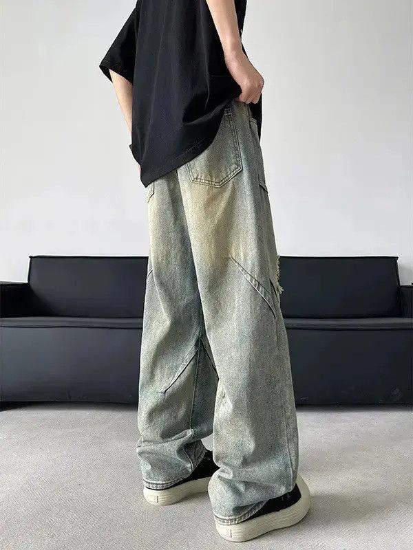 Japanese Brand Retro loose straight leg micro flared jeans Size US 32 / EU 48 - 4 Thumbnail