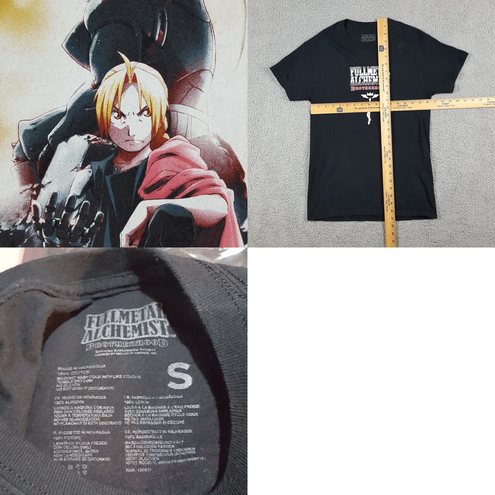 Alchemist VINTAGE Fullmetal Alchemist Brotherhood Anime T-Shirt Men Small Black Cotton Retro TV Promo Y2K Size US S / EU 44-46 / 1 - 8 Thumbnail