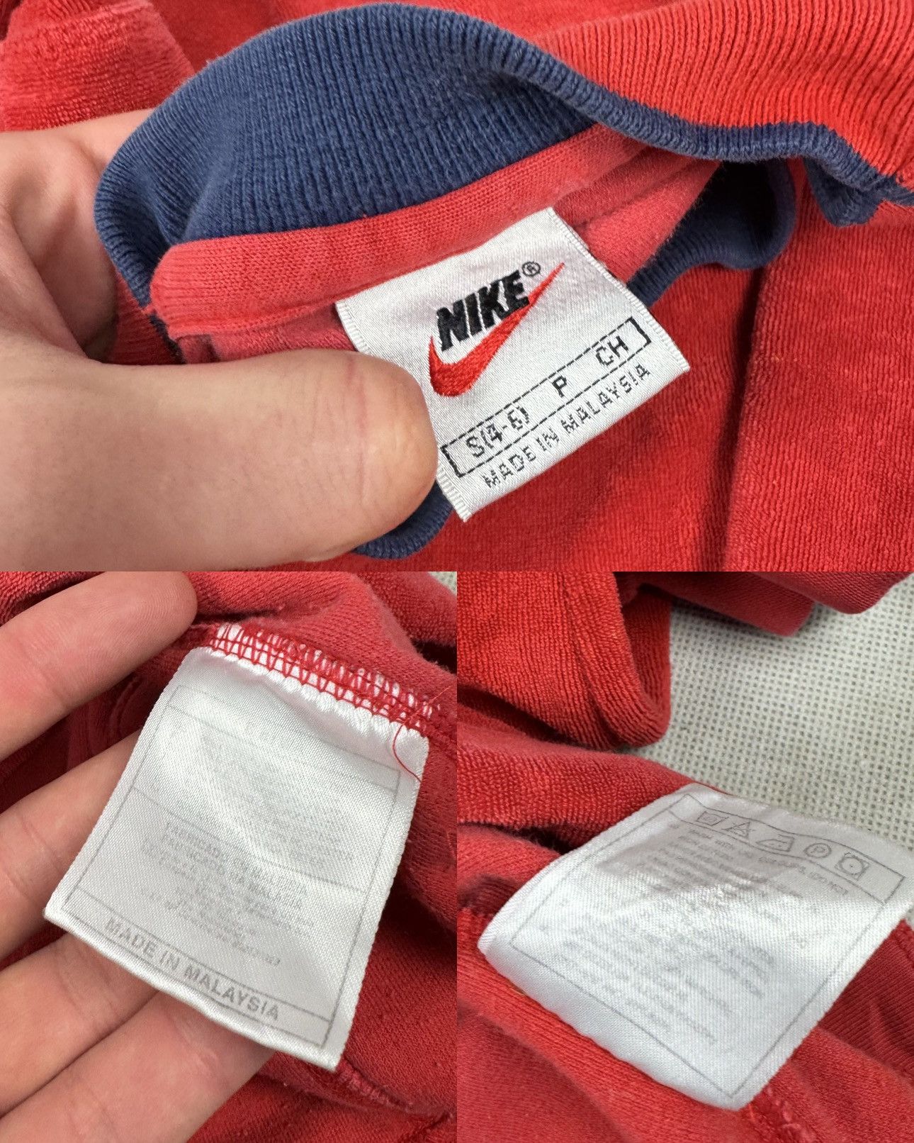 Nike × Vintage Nike Vintage Women's Red Cotton Sweatshirt Small Y2K Size S / US 4 / IT 40 - 2 Thumbnail