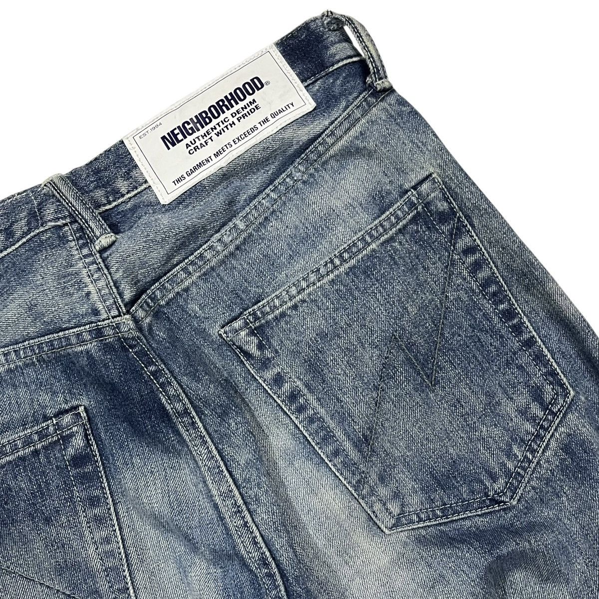 Neighborhood Neighborhood DP-Mid Distressed Selvedge Denim Pants Size US 33 - 7 Thumbnail