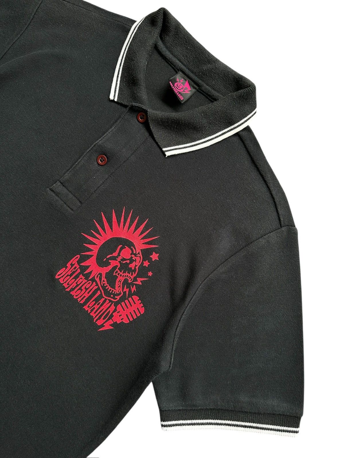 Mari's Rock 00's Selfish Land Harajuku punk polo tee Size US M / EU 48-50 / 2 - 4 Thumbnail