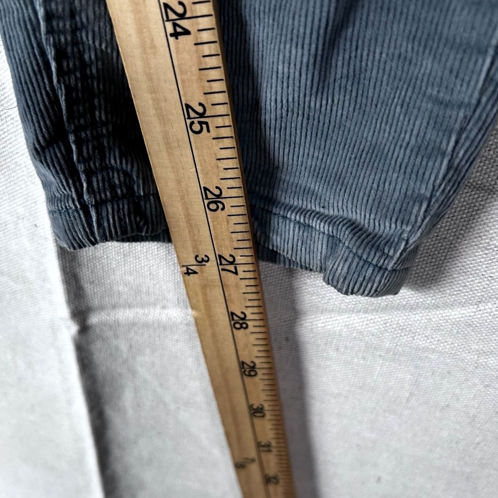 Free People We The Free Free People 25 Sage Green Corduroy High Rise Skinny Pants Button Fly Women’s Slim 27in Inseam Gray Size 42" / US 20 - 5 Thumbnail