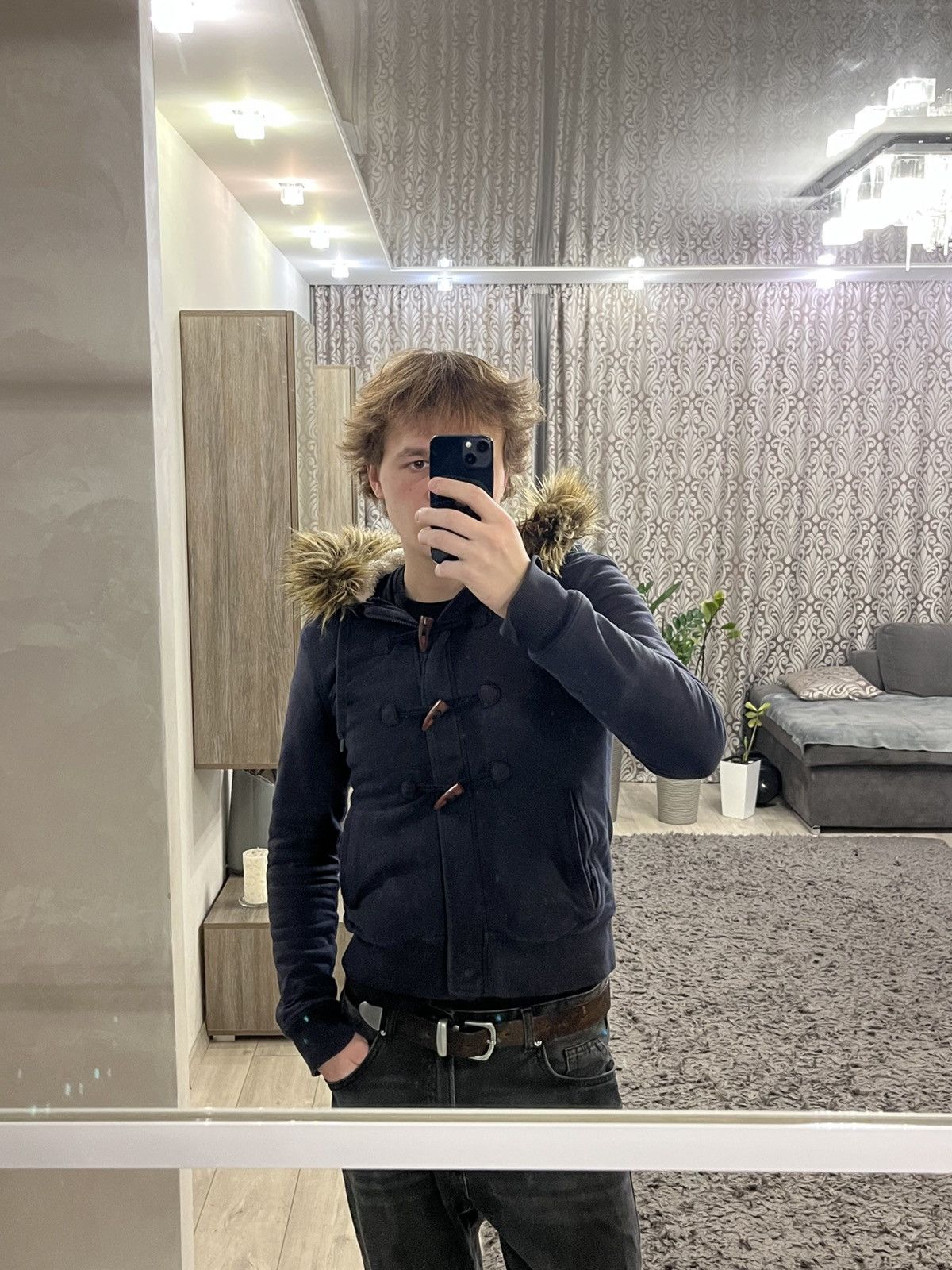 If Six Was Nine 🔥00's Abercrombie & Fitch Style Faux Fur Zip Hoodie Jacket Size US S / EU 44-46 / 1 - 5 Thumbnail