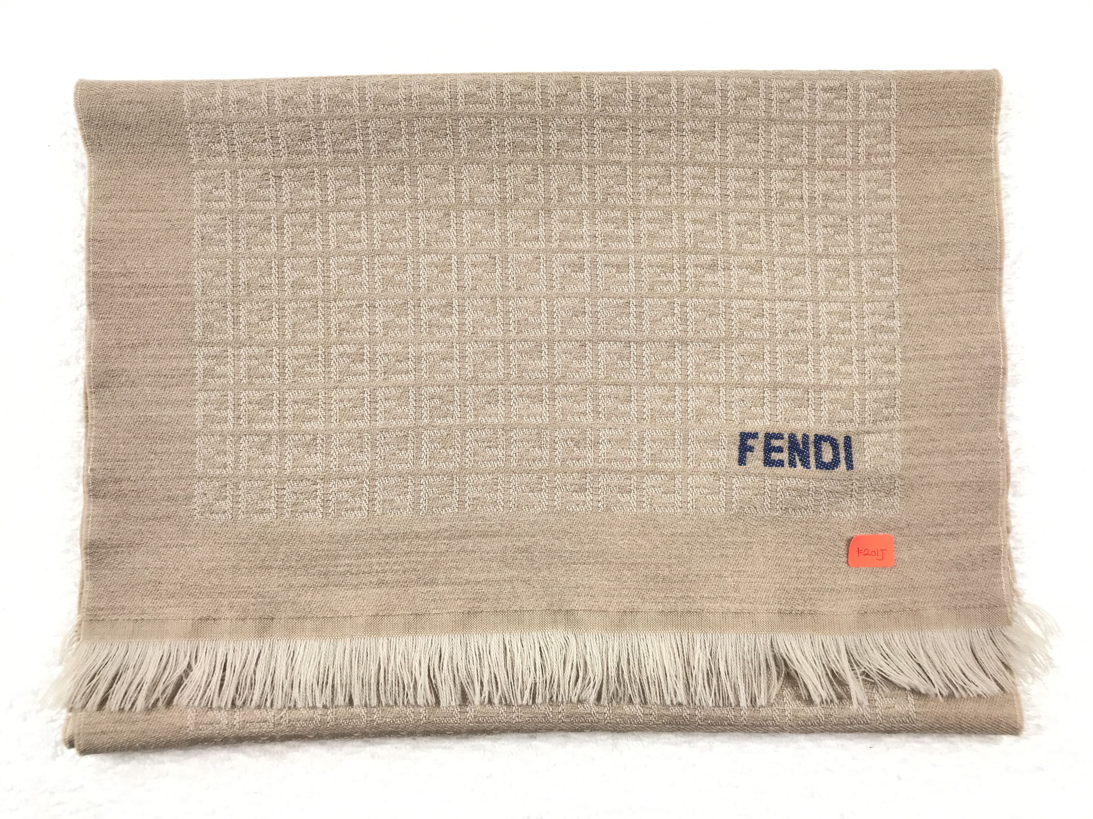 Fendi Vintage Fendi Monogram Scarf Muffler Wool Cashmere Size ONE SIZE - 2 Thumbnail