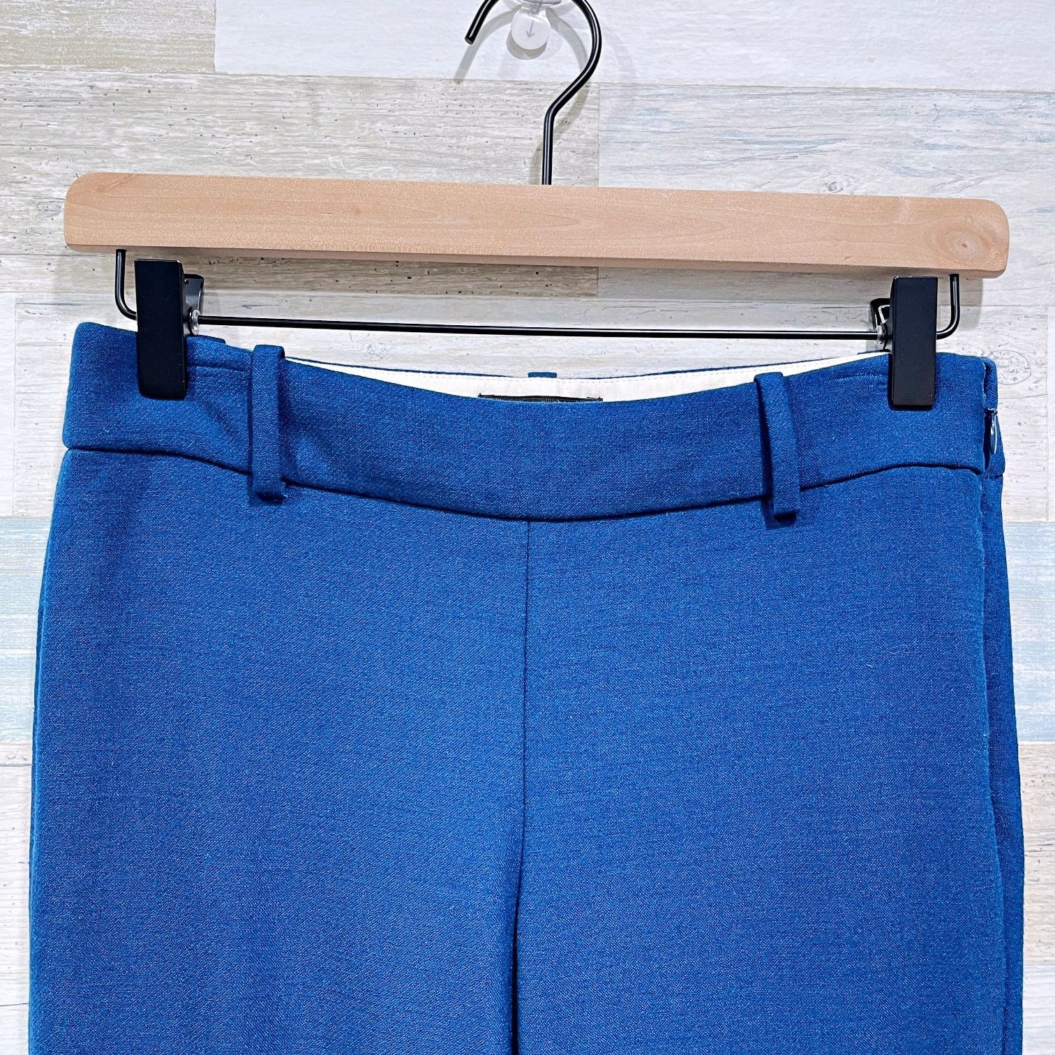 J.Crew J Crew Minnie Stretch Wool Dress Pants Blue Mid Skinny 0P Size 25" / US 0 / IT 36 - 2 Thumbnail