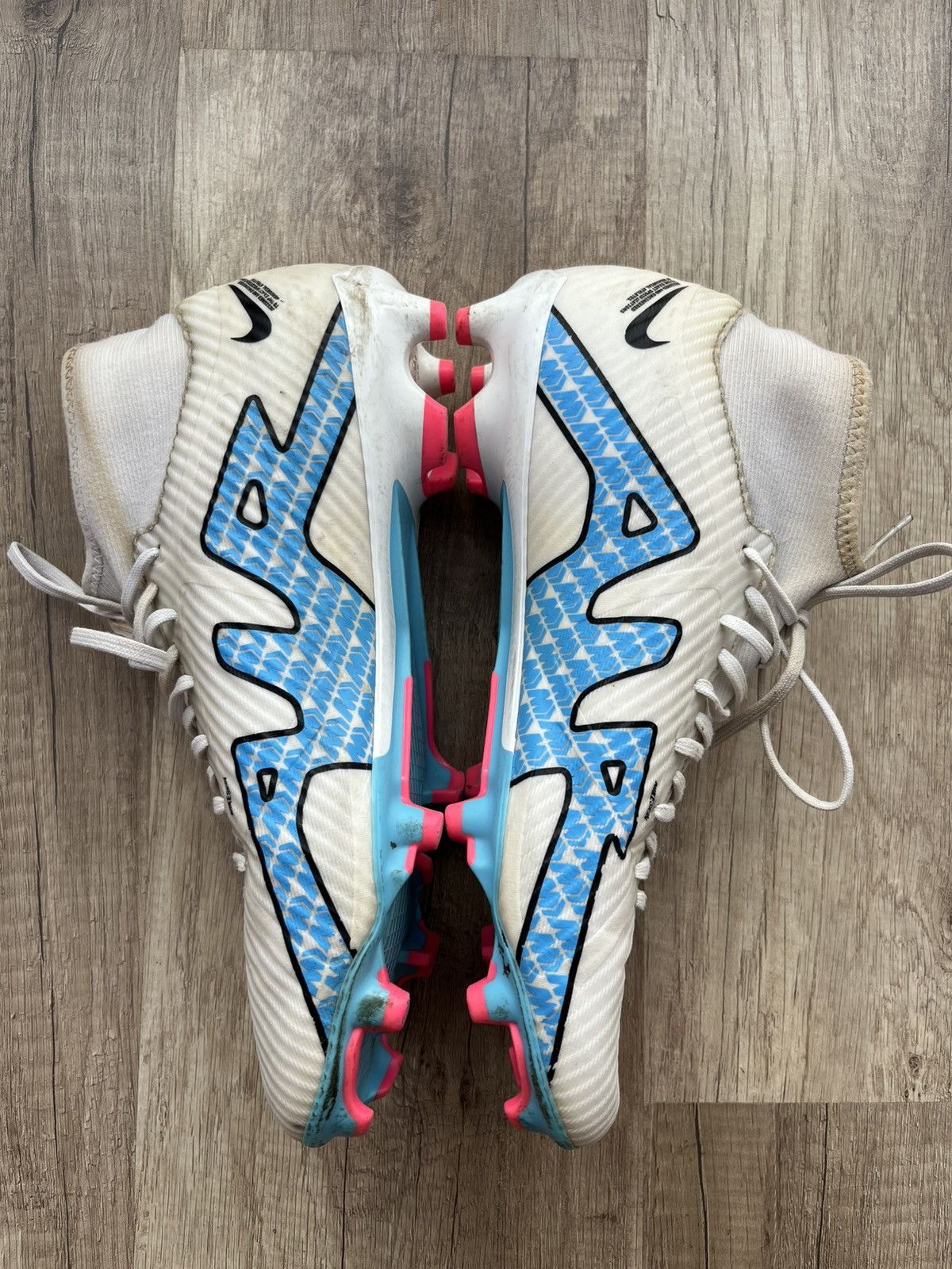 Nike Nike Mercurial Zoom Superfly 9 Elite FG White/Blue Size US 11 / EU 44 - 6 Thumbnail