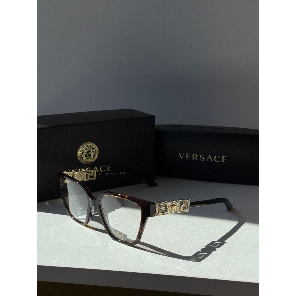 Versace NEW Versace VE3358-B Brown Crystal Strass Oversized Frames Size ONE SIZE - 2 Thumbnail