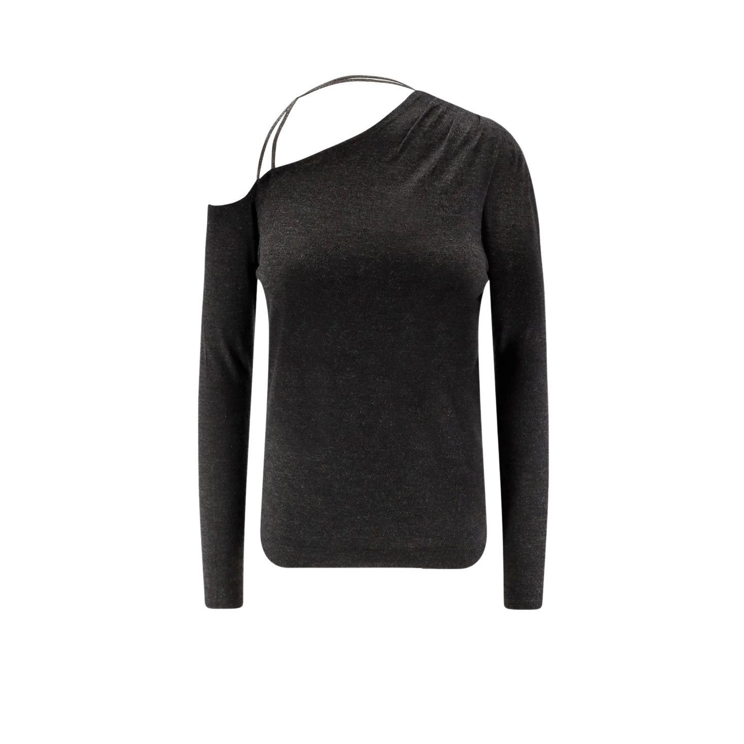 BRUNELLO CUCINELLI Gray Wool/Cashmere Sweater New & Authenti