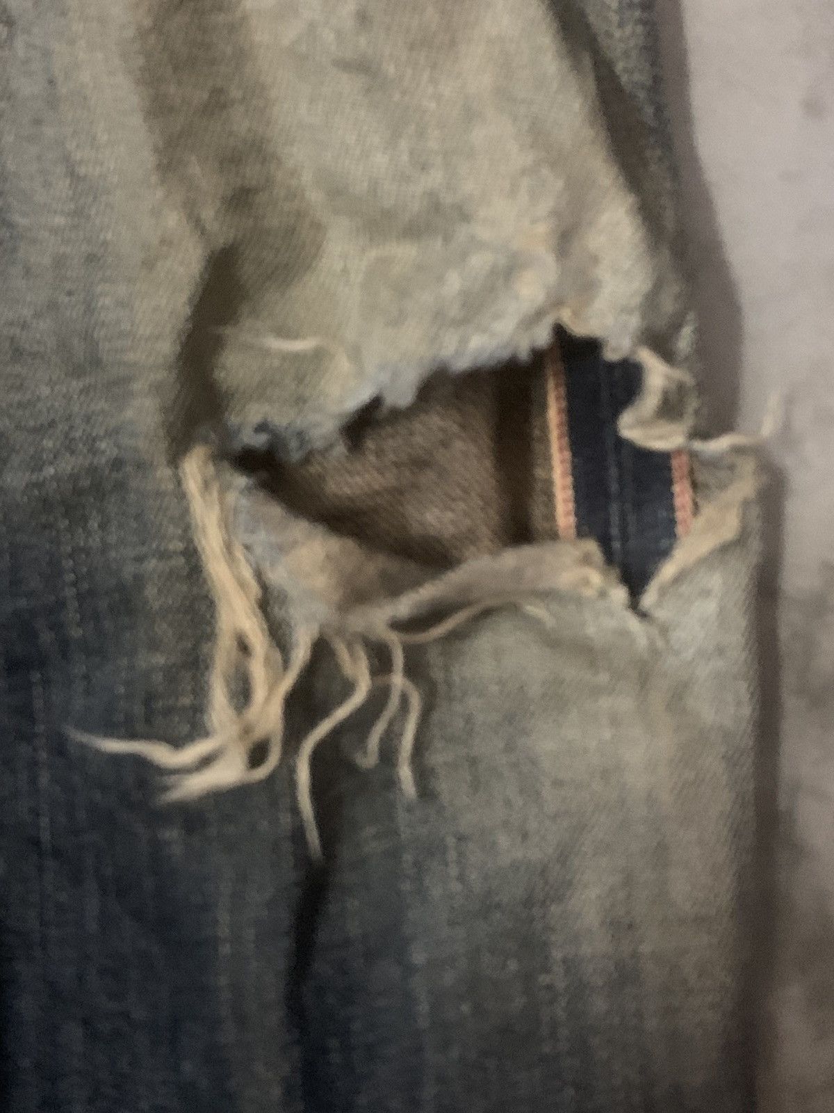 Edwin Edwin 505ZX Flare Distressed Denim Selvedge Jeans Size US 31 - 3 Thumbnail