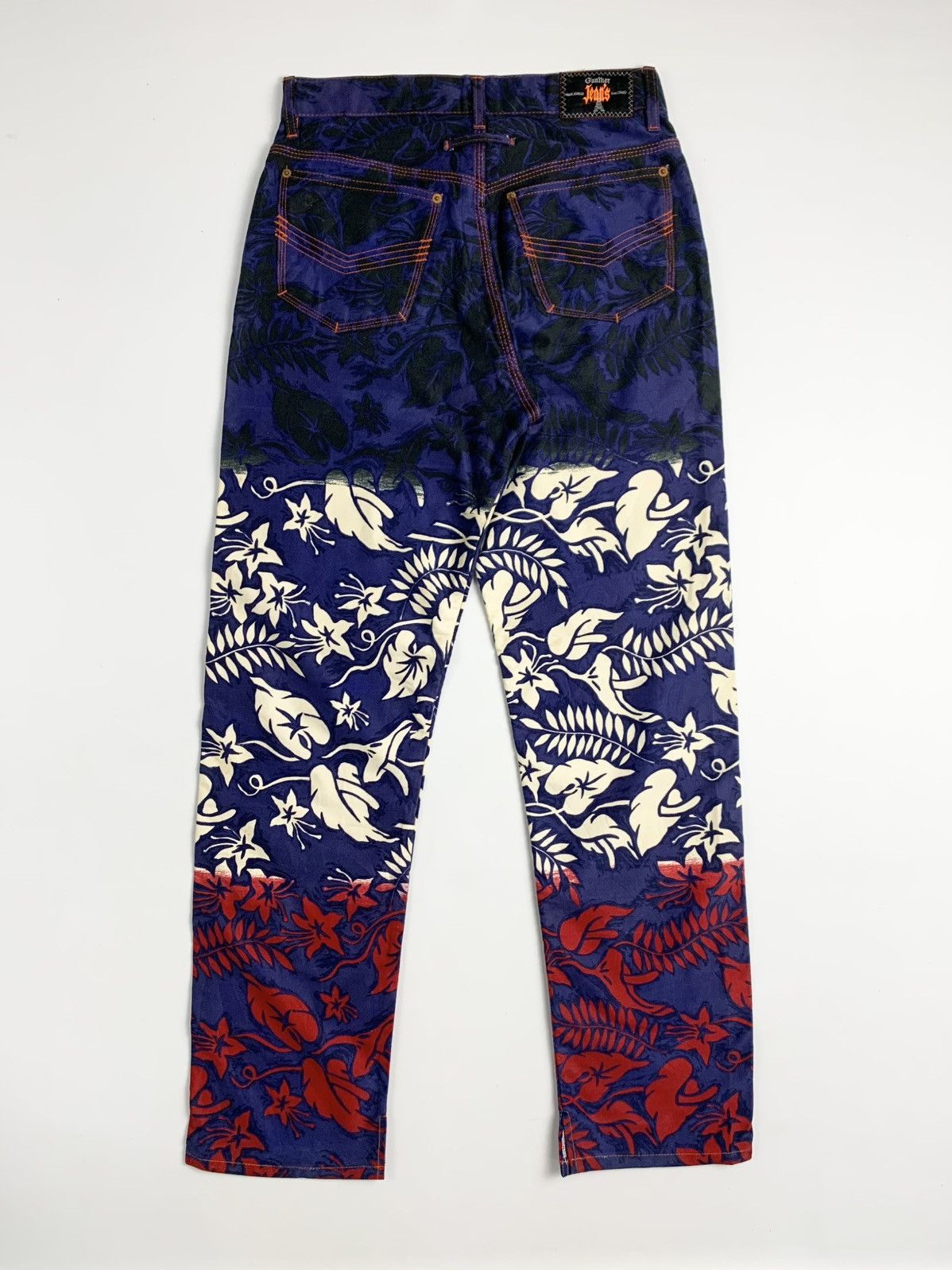 Jean Paul Gaultier Gaultier Jeans by Jean Paul Gaultier Floral Gradient Denim Size US 40 / EU 56 - 10 Thumbnail
