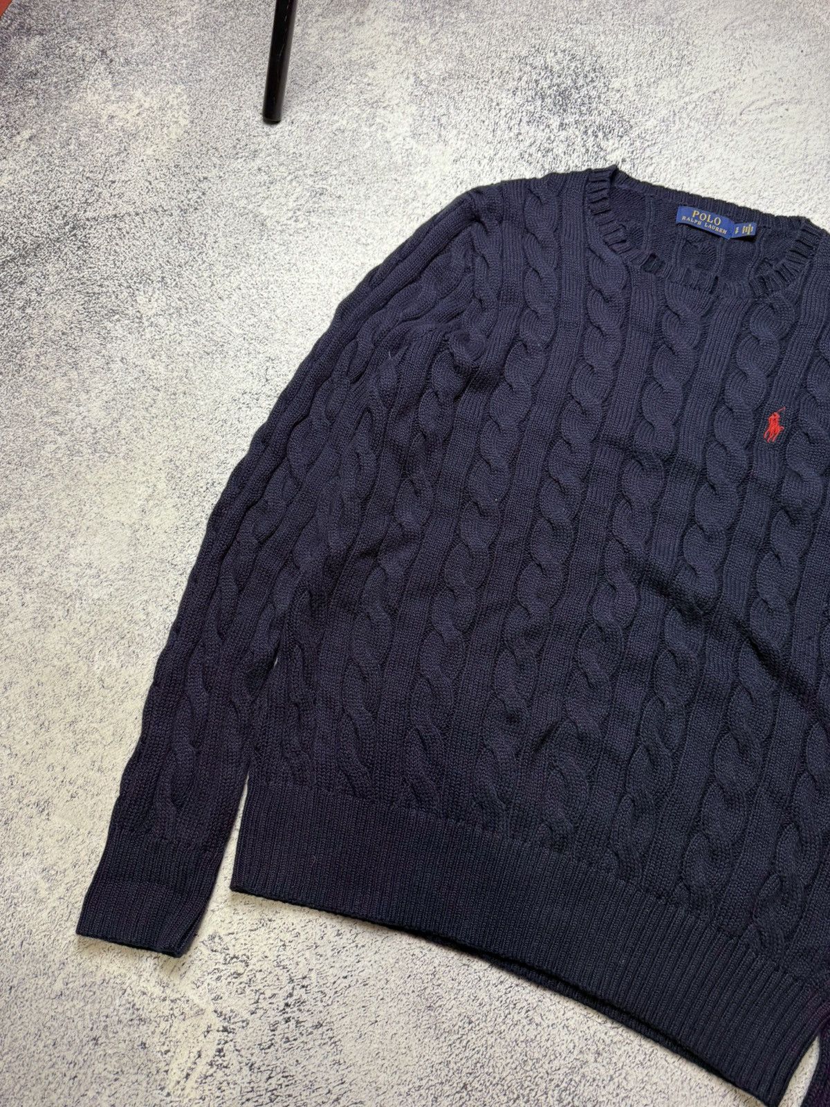 Polo Ralph Lauren Mens Vintage Polo Ralph Lauren knitted Blue Sweater luxury Size US S / EU 44-46 / 1 - 3 Thumbnail
