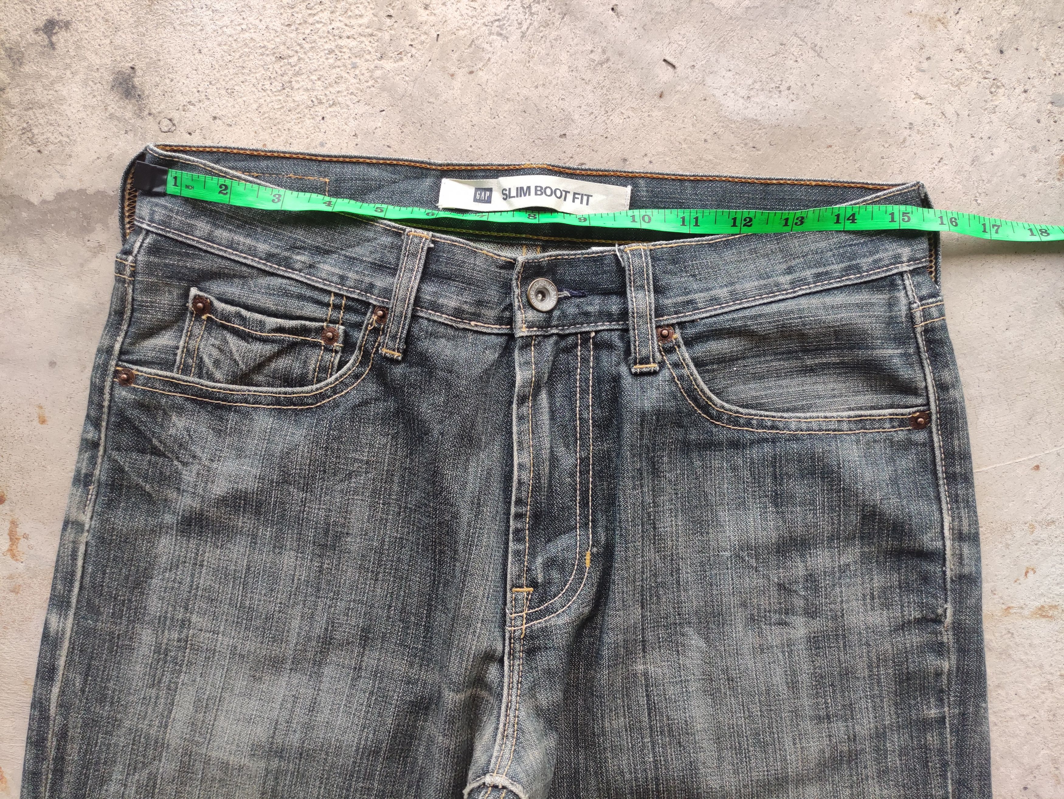 Gap Vintage Gap Micro Flare Jean Distressed Faded Denim Size US 32 / EU 48 - 6 Thumbnail