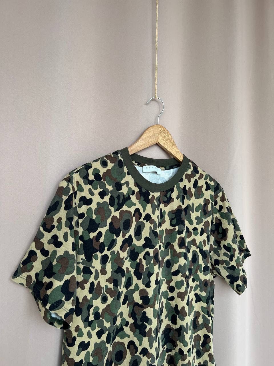 Sandro Sandro Paris Camo Crew Neck Short Sleeve T-Shirt Size M Size US M / EU 48-50 / 2 - 3 Thumbnail