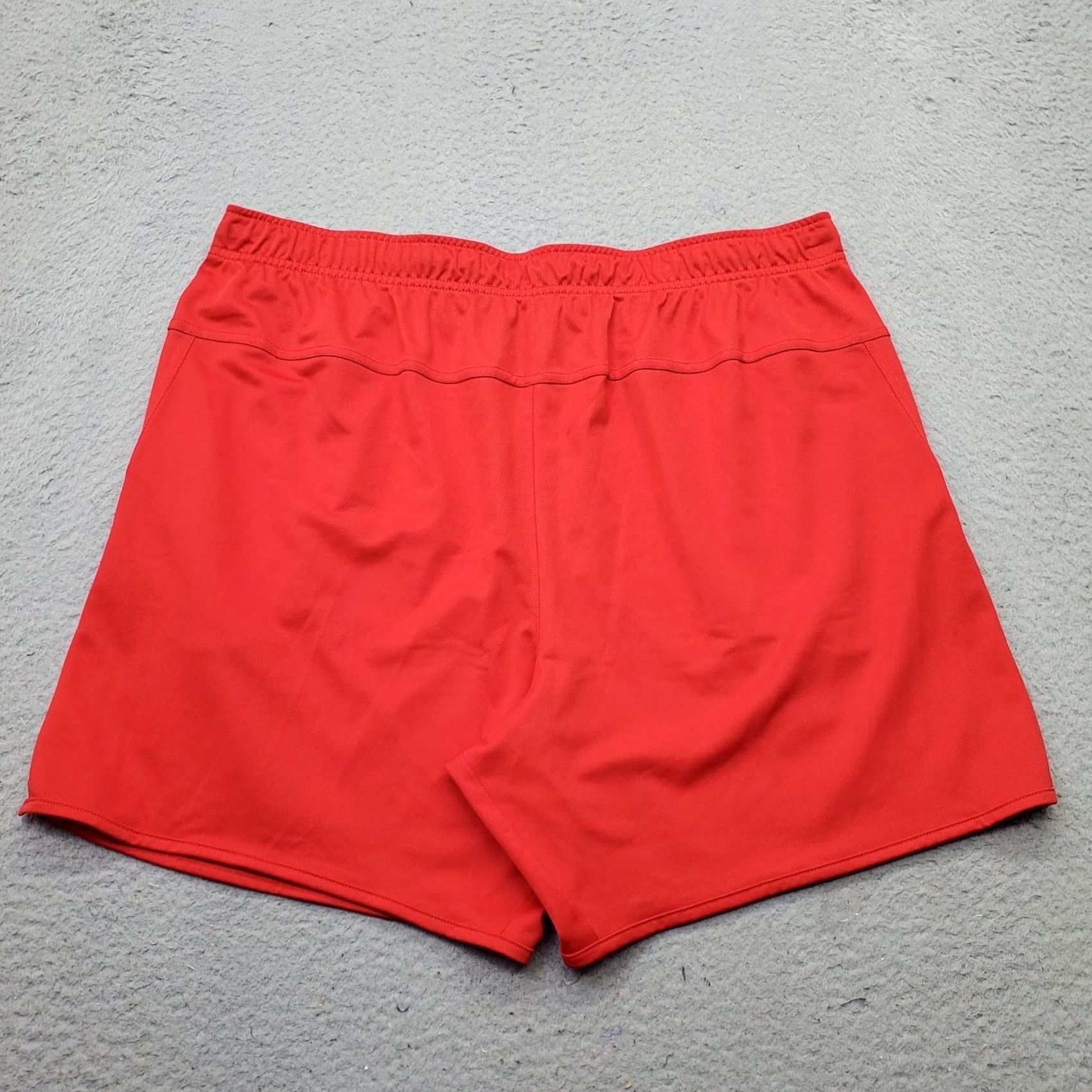 Nike Nike Knit Hybrid Training Shorts Mens XXL Red Swoosh Logo Elastic Waist Size US 39 - 2 Thumbnail