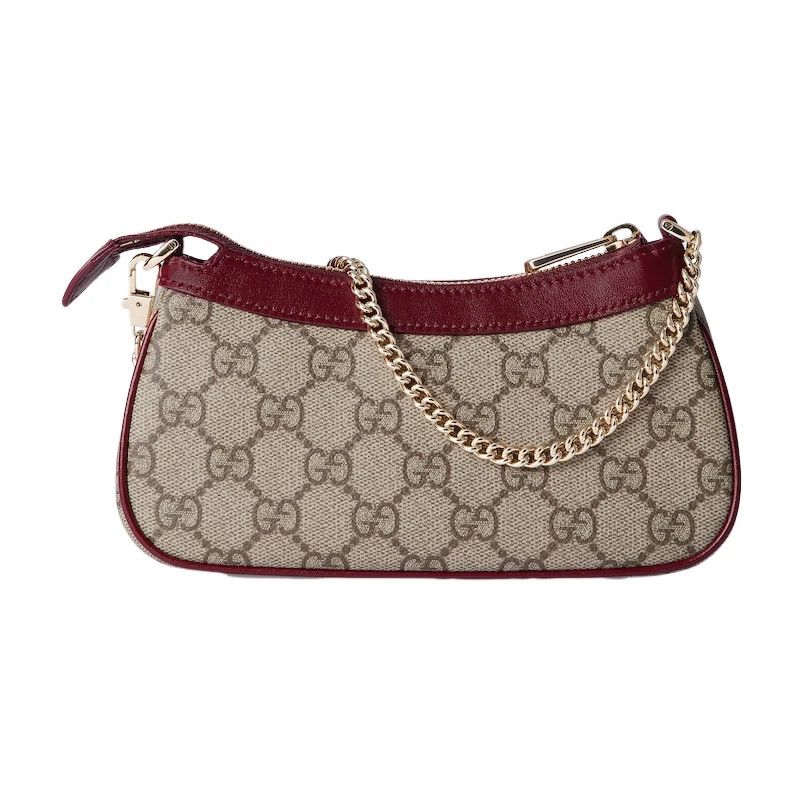 Gucci GUCCI Ophidia Mini Beige/Brown Fabric Shoulder Bag Size ONE SIZE - 3 Thumbnail