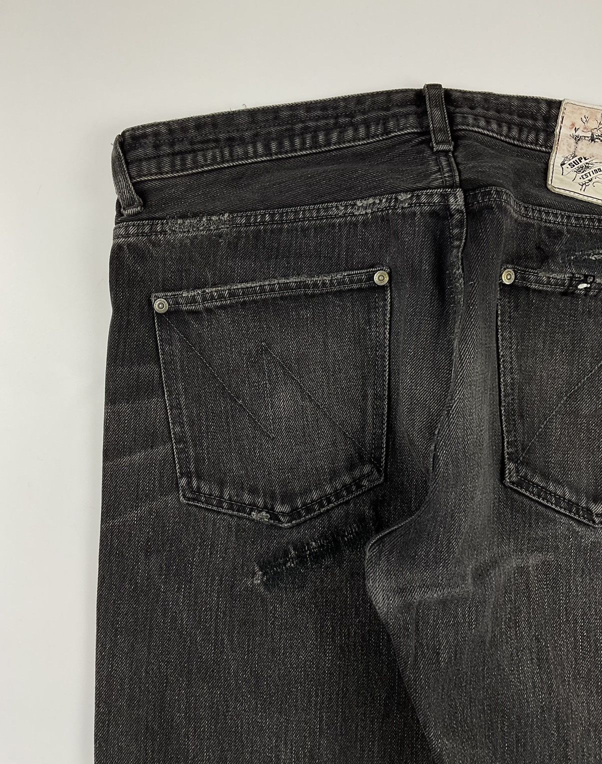 Neighborhood Neighborhood F/W'09 Black Icon Narrow Straight Denim Size US 34 / EU 50 - 11 Thumbnail
