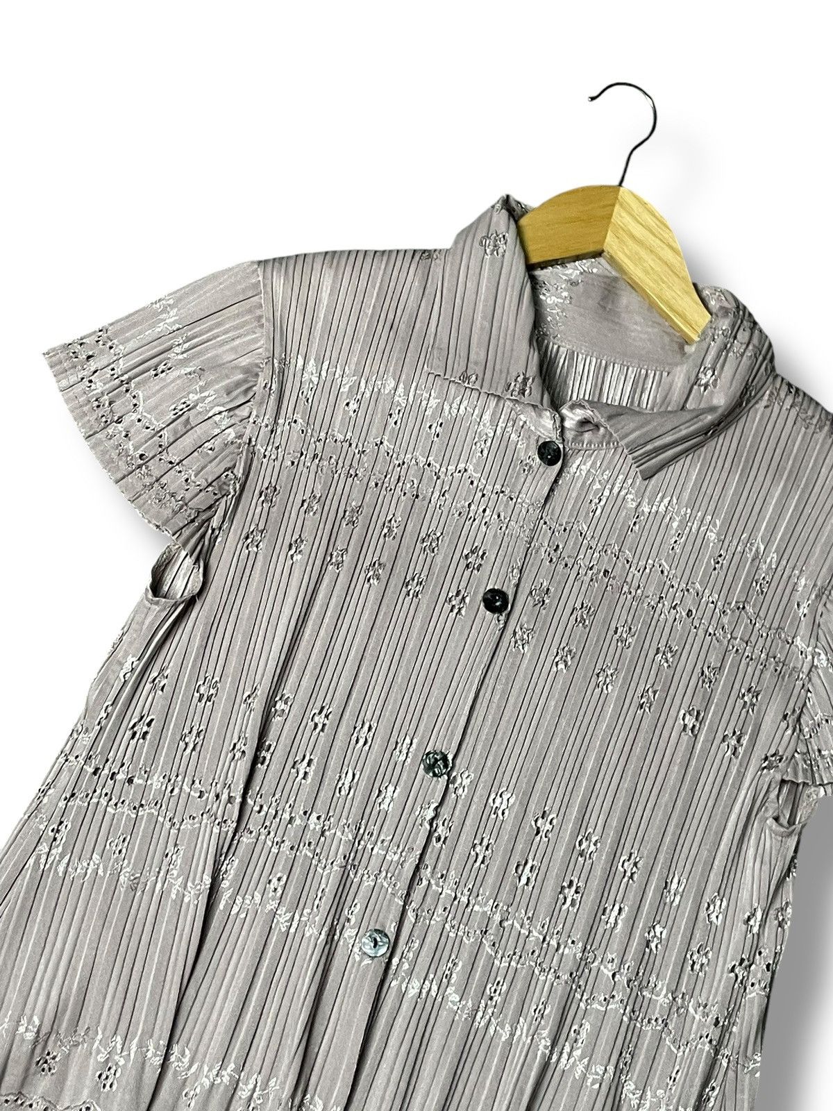 Japanese Brand × Vintage LASCOLINAS Japanese Brand Pleated Button Ups (82) Size XS / US 0-2 / IT 36-38 - 2 Thumbnail