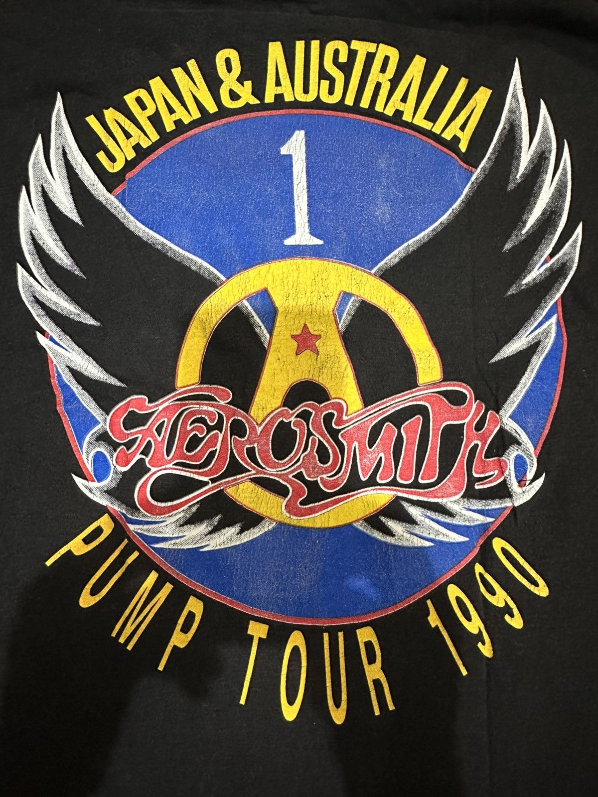 Aerosmith Vtg 90’s Aerosmith Japan Australia Pump Tour 90 TShirt Size US L / EU 52-54 / 3 - 8 Thumbnail