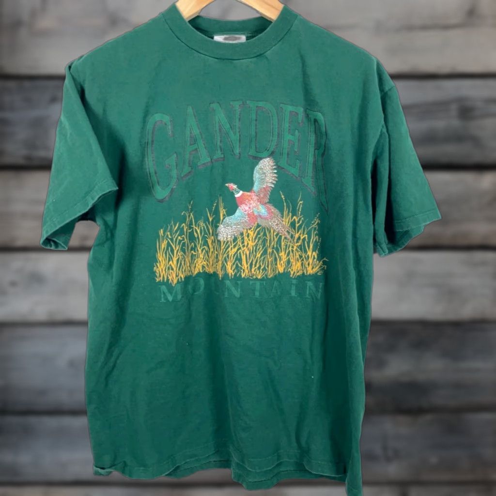 Vintage VINTAGE Gander Mountain Turkey Print T-Shirt XL Green 90s Signet Tag 50/50 Cotton-Polyester Men’s Shirt Short Sleeve Crew Neck Size US XL / EU 56 / 4 - 1 Thumbnail