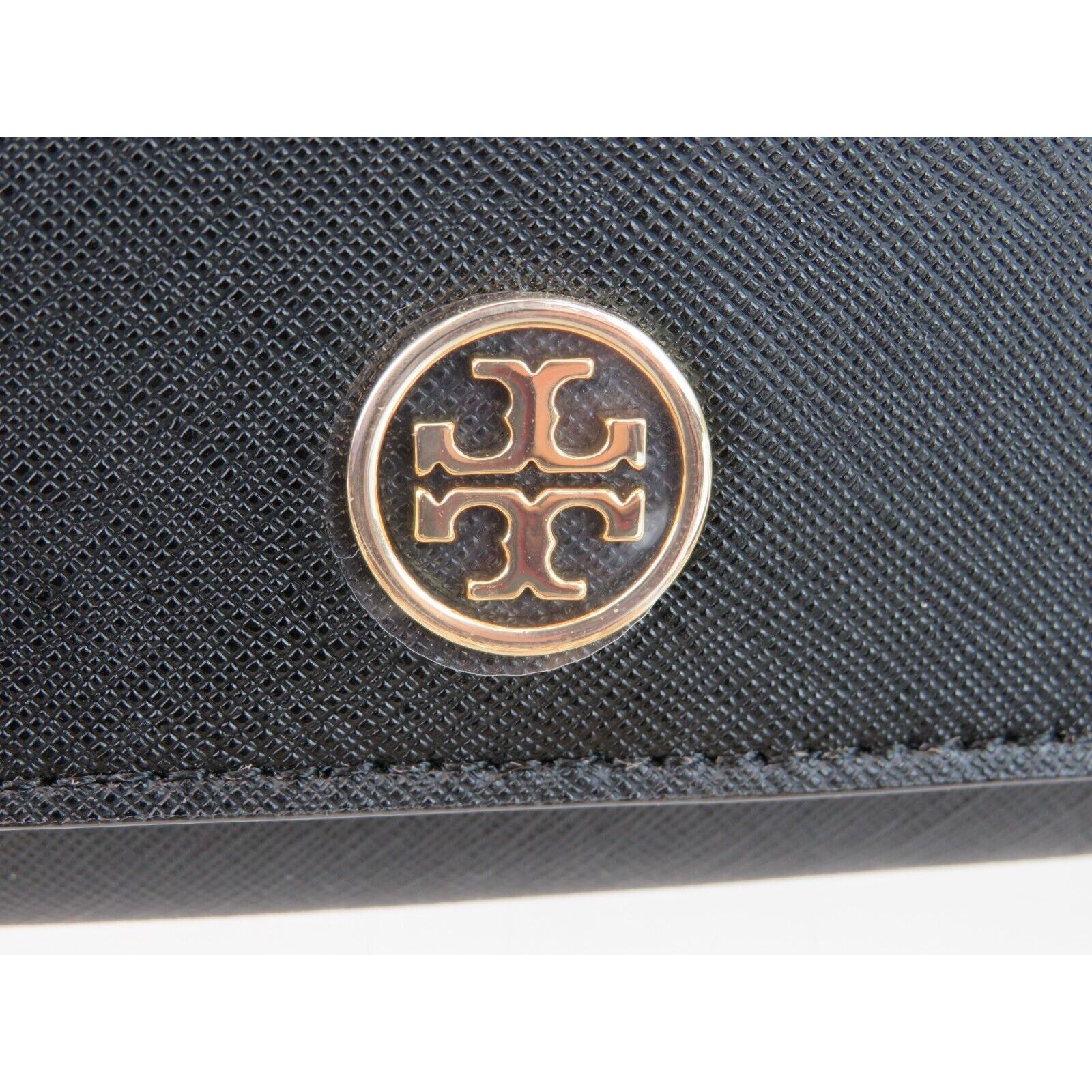 Tory Burch ROBINSON BLACK SAFFIANO LEATHER CHAIN SHOULDER CLUTCH BAG Size ONE SIZE - 2 Thumbnail