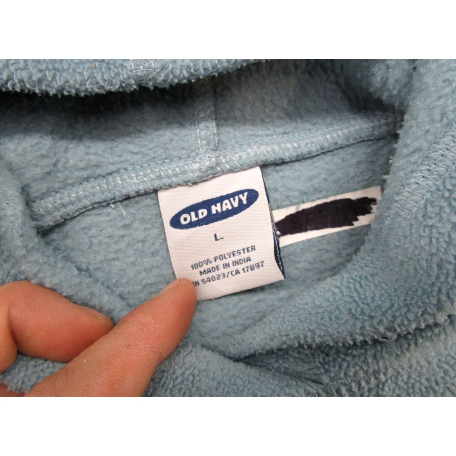 Old Navy VTG Old Navy Blue Fleece Hoodie Sweatshirt Size L Skater Read Mens Hooded Pullover Size US L / EU 52-54 / 3 - 3 Thumbnail