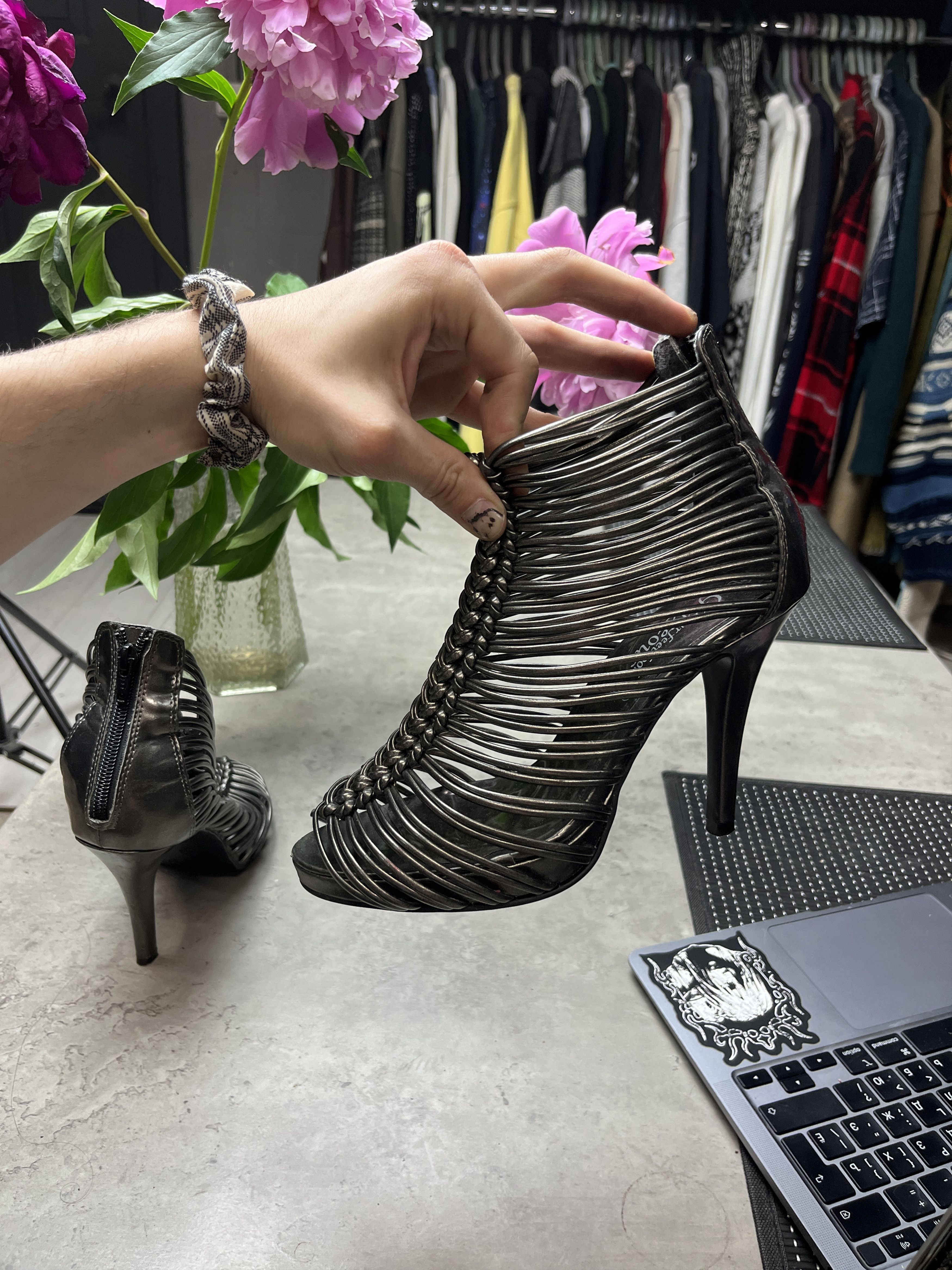 Other 2000s STRAPPY CAGE STILETTO BOOTIES - 5150 Size US 8 / IT 38 - 5 Thumbnail